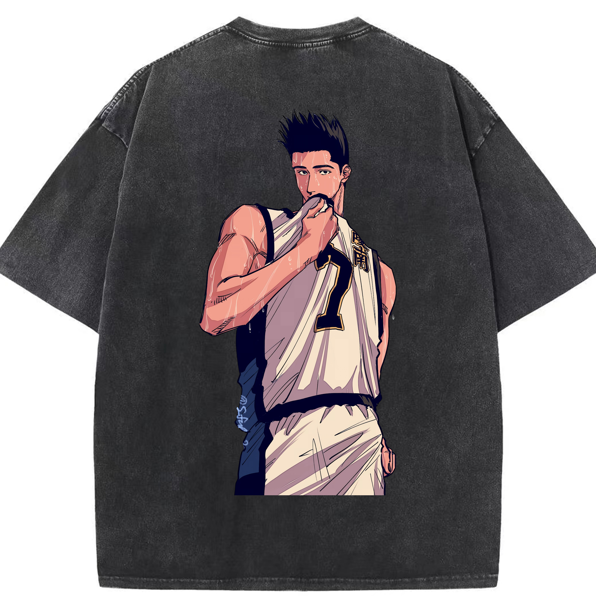 （画像用） SLAM DUNK／スラムダンク 綿100% ヴィンテージ風 半袖Tシャツ（背面プリント）