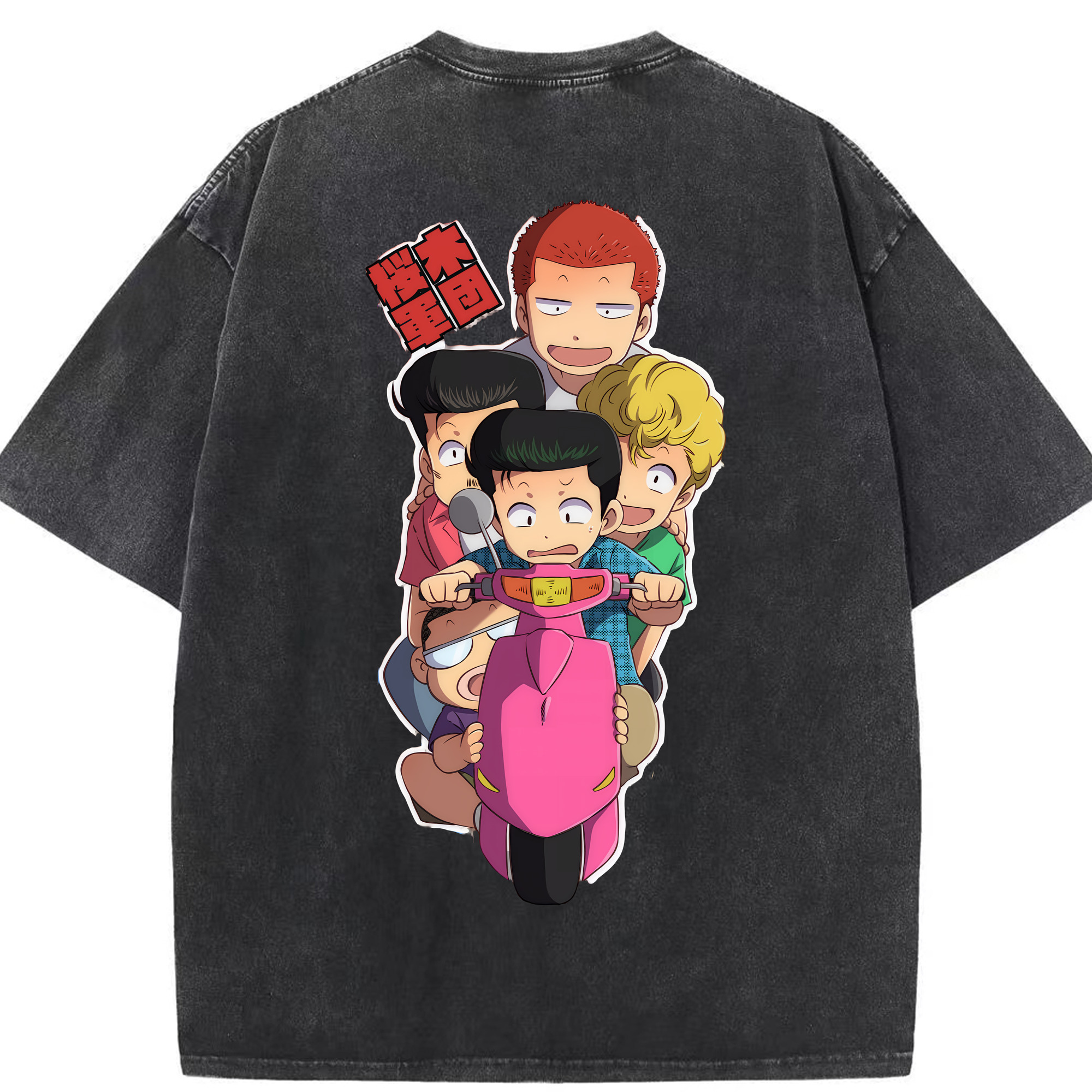 （画像用） SLAM DUNK／スラムダンク 綿100% ヴィンテージ風 半袖Tシャツ（背面プリント）