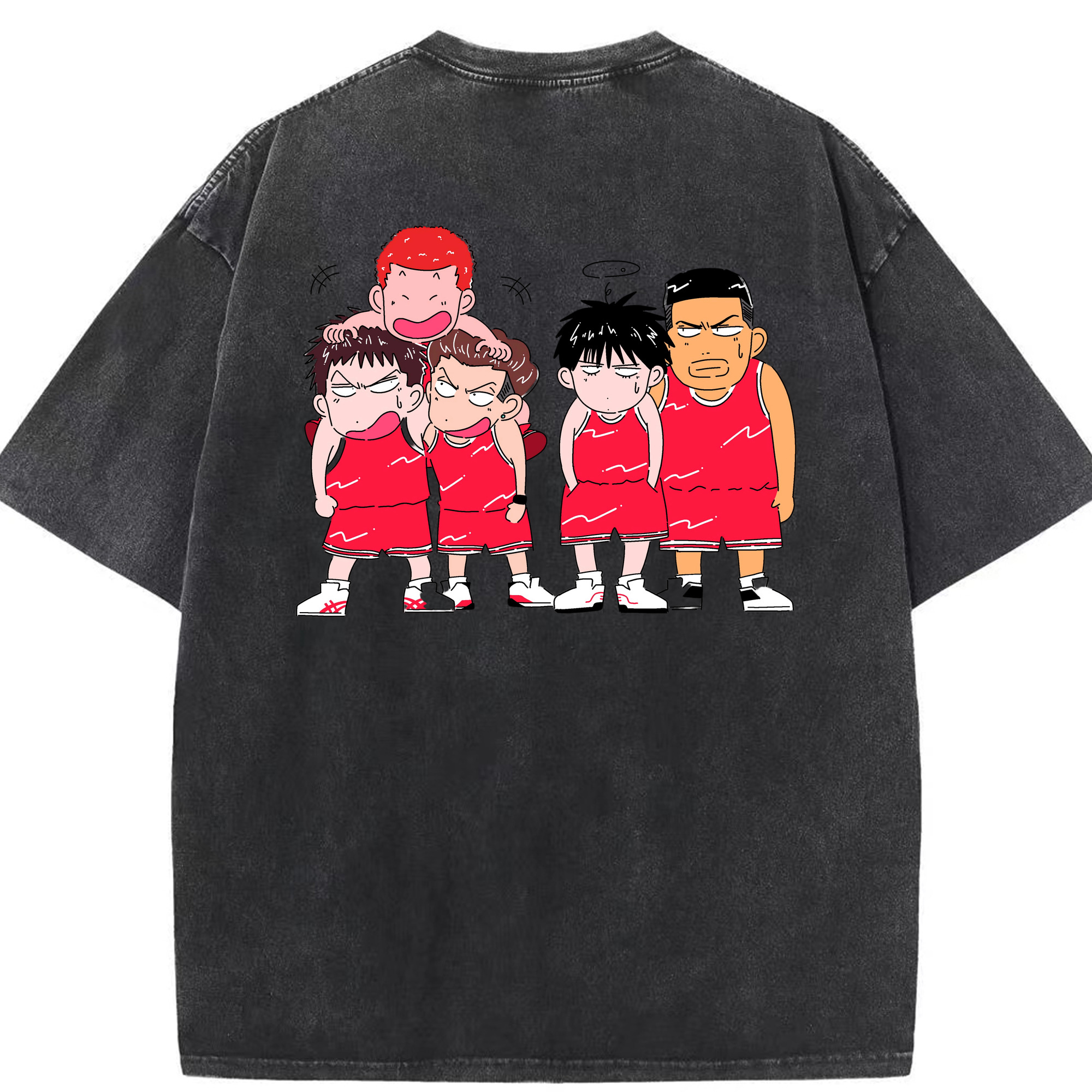 （画像用） SLAM DUNK／スラムダンク 綿100% ヴィンテージ風 半袖Tシャツ（背面プリント）