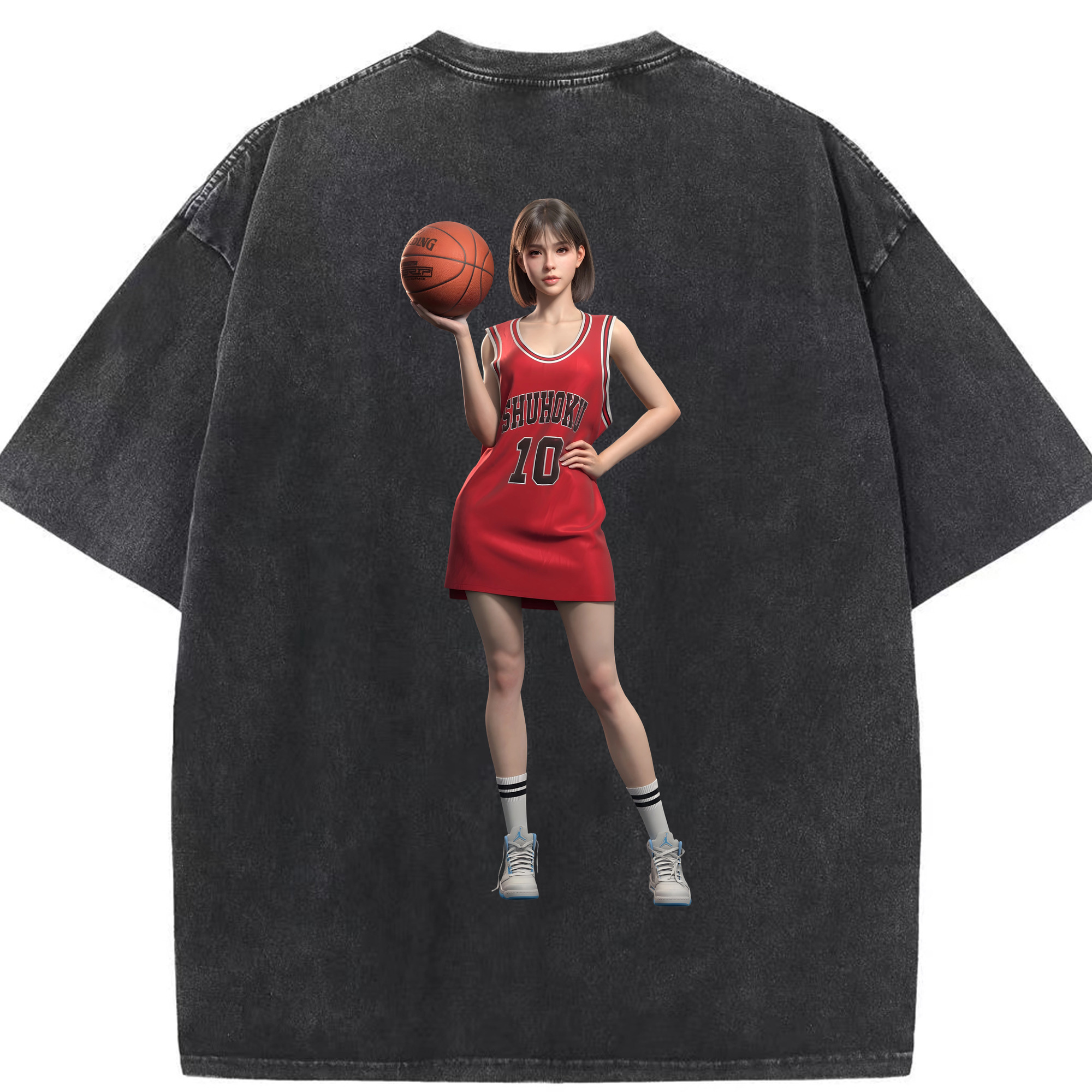 （画像用） SLAM DUNK／スラムダンク 綿100% ヴィンテージ風 半袖Tシャツ（背面プリント）