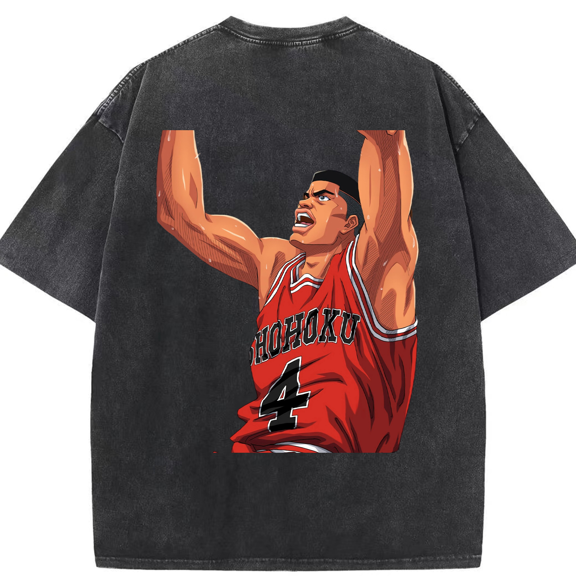 （画像用） SLAM DUNK／スラムダンク 綿100% ヴィンテージ風 半袖Tシャツ（背面プリント）