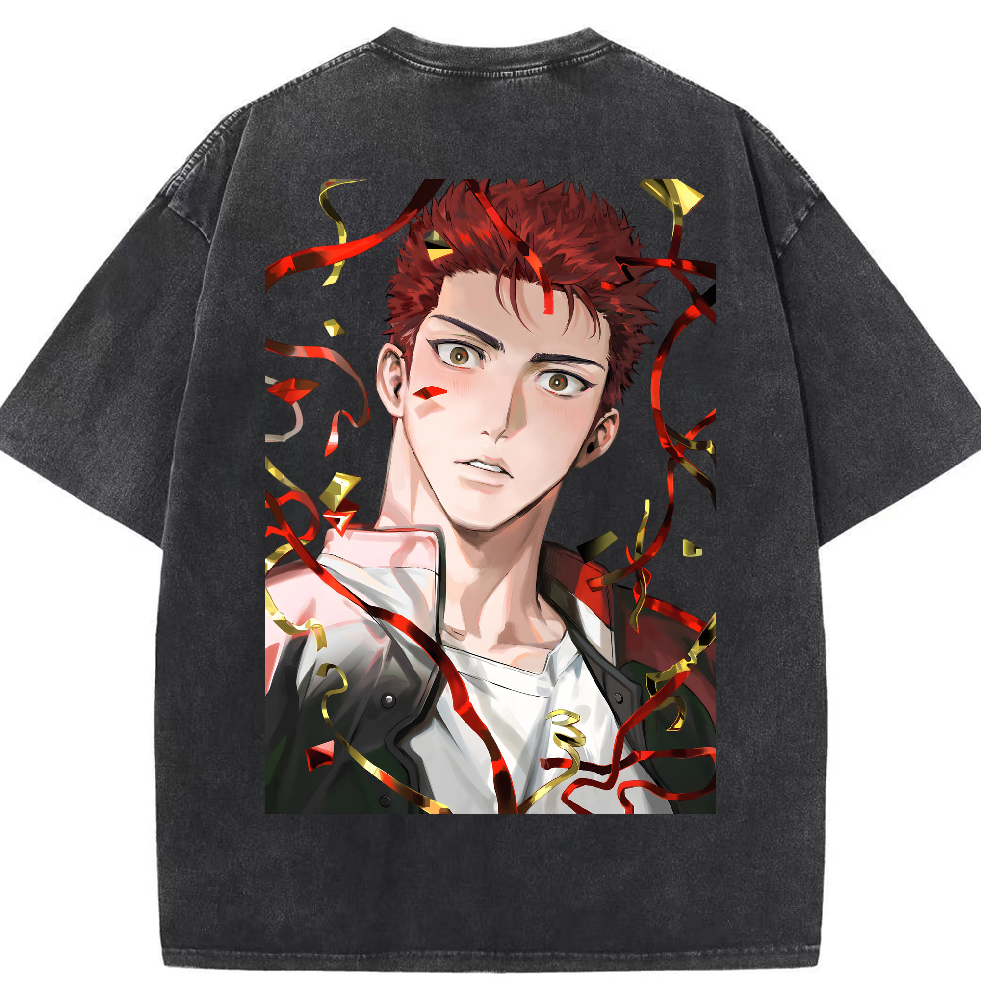 （画像用） SLAM DUNK／スラムダンク 綿100% ヴィンテージ風 半袖Tシャツ（背面プリント）