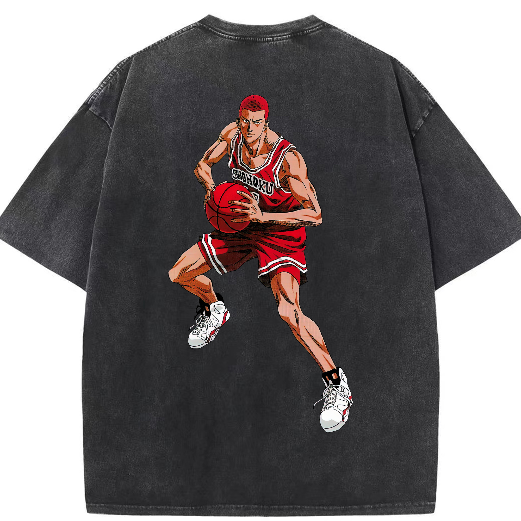 （画像用） SLAM DUNK／スラムダンク 綿100% ヴィンテージ風 半袖Tシャツ（背面プリント）