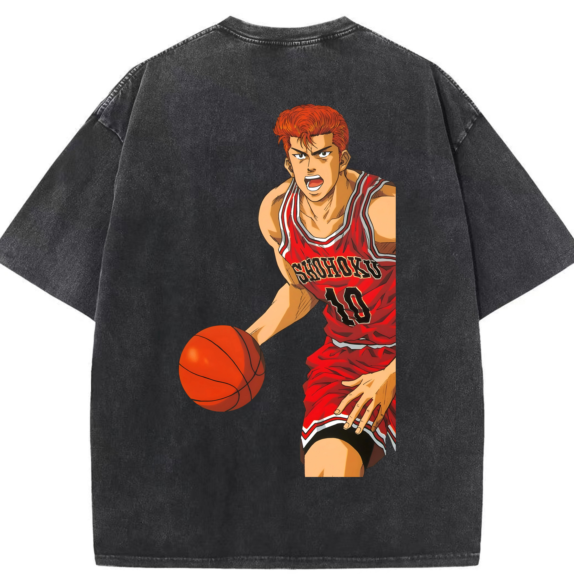 （画像用） SLAM DUNK／スラムダンク 綿100% ヴィンテージ風 半袖Tシャツ（背面プリント）