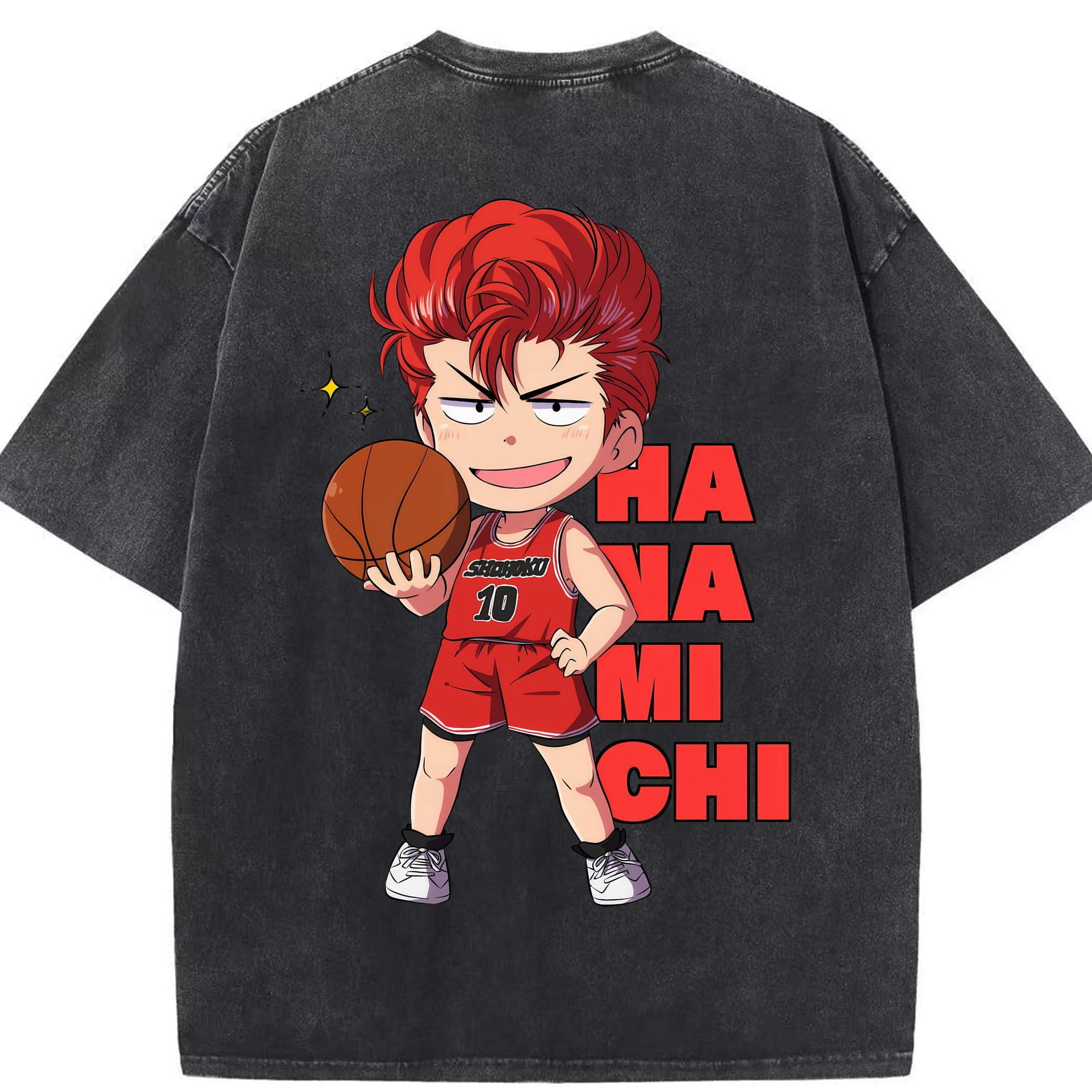 （画像用） SLAM DUNK／スラムダンク 綿100% ヴィンテージ風 半袖Tシャツ（背面プリント）