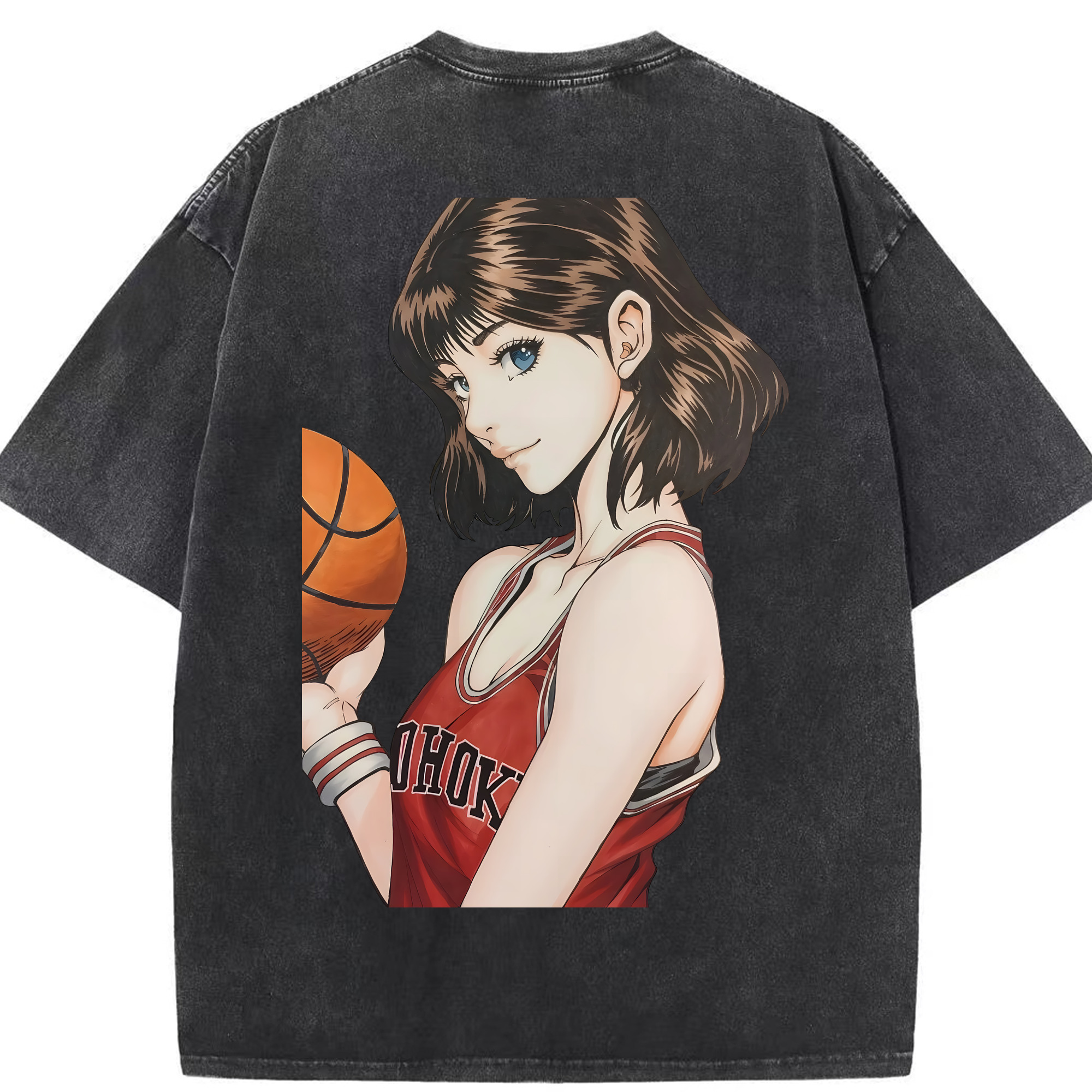 （画像用） SLAM DUNK／スラムダンク 綿100% ヴィンテージ風 半袖Tシャツ（背面プリント）