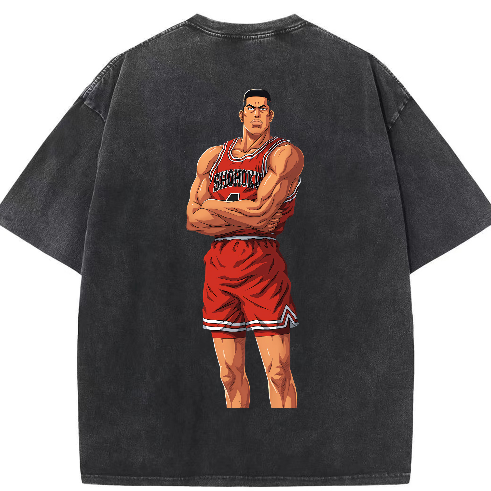 （画像用） SLAM DUNK／スラムダンク 綿100% ヴィンテージ風 半袖Tシャツ（背面プリント）