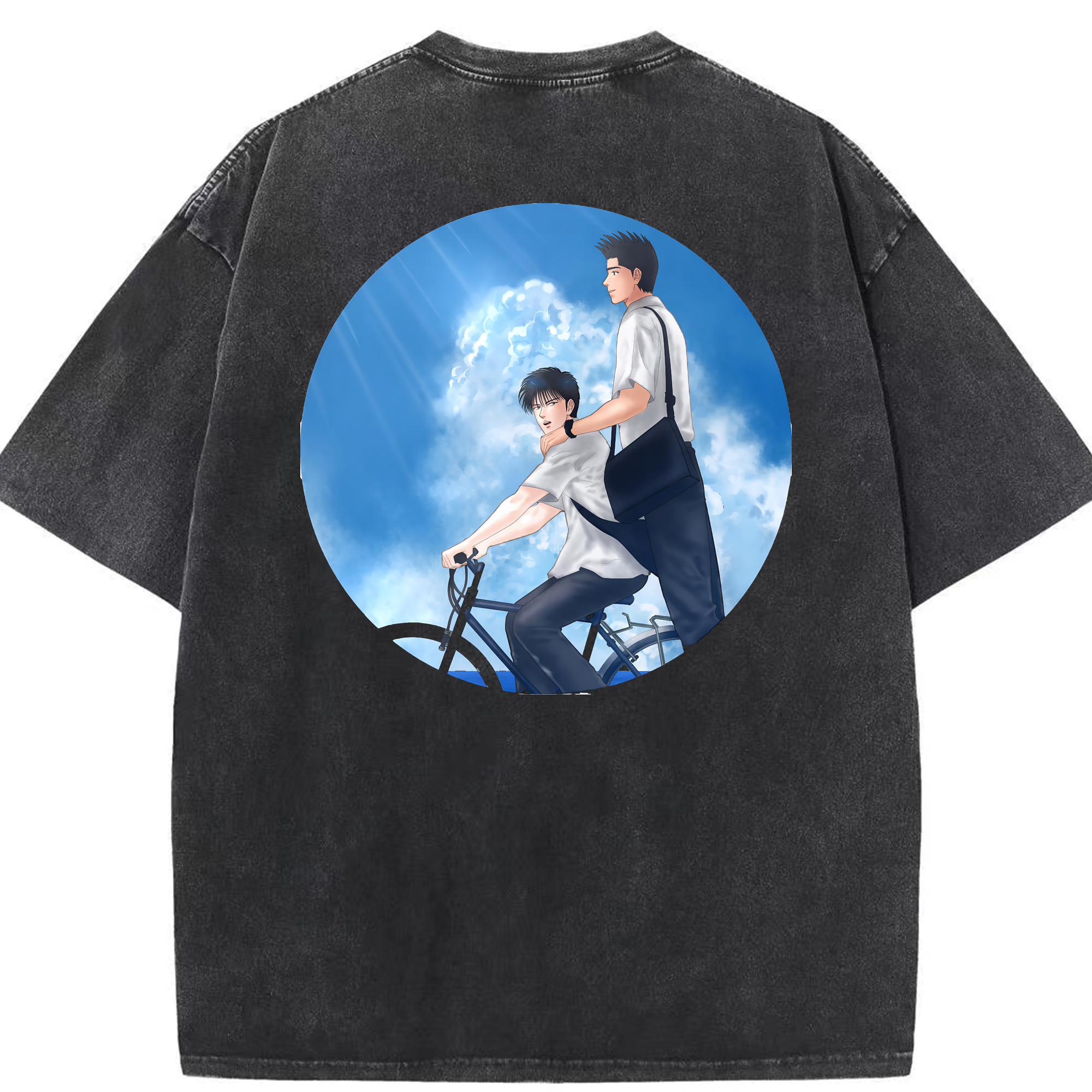 （画像用） SLAM DUNK／スラムダンク 綿100% ヴィンテージ風 半袖Tシャツ（背面プリント）