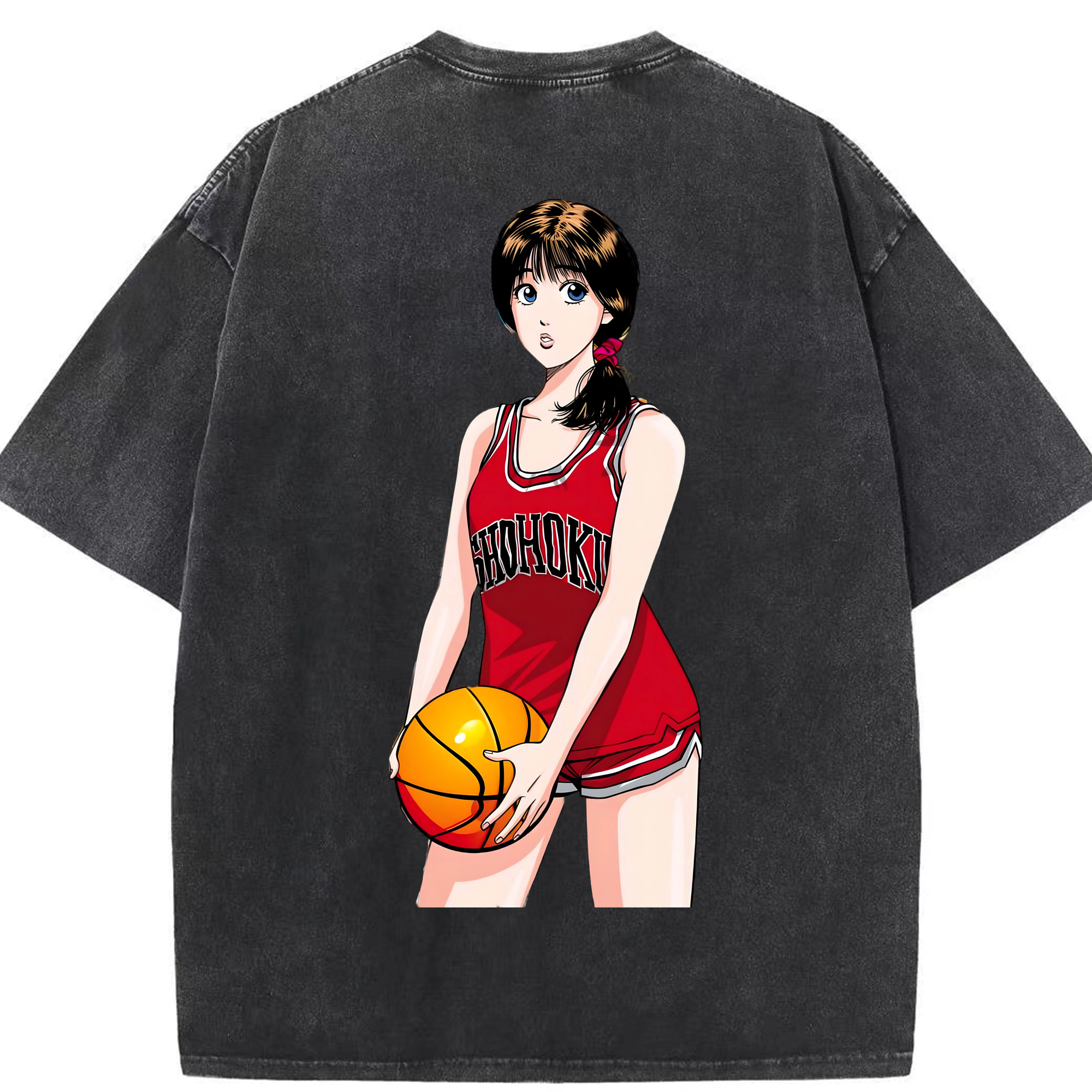 SLAM DUNK／スラムダンク 綿100% ヴィンテージ風 半袖Tシャツ（背面プリント）