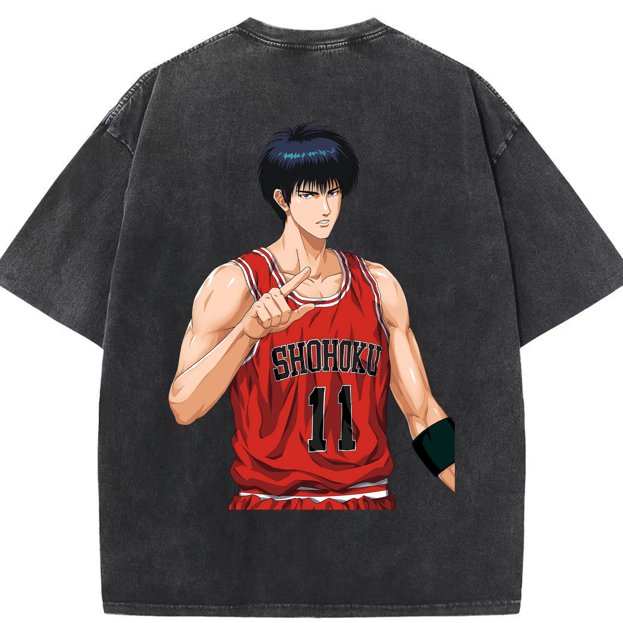 （画像用） SLAM DUNK／スラムダンク 綿100% ヴィンテージ風 半袖Tシャツ（背面プリント）