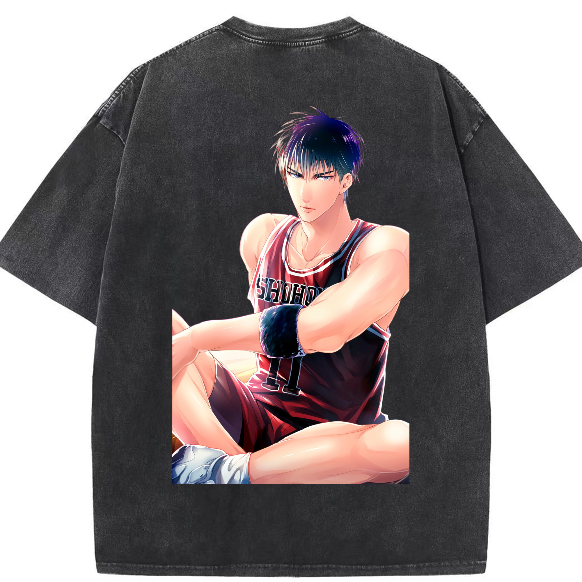（画像用） SLAM DUNK／スラムダンク 綿100% ヴィンテージ風 半袖Tシャツ（背面プリント）