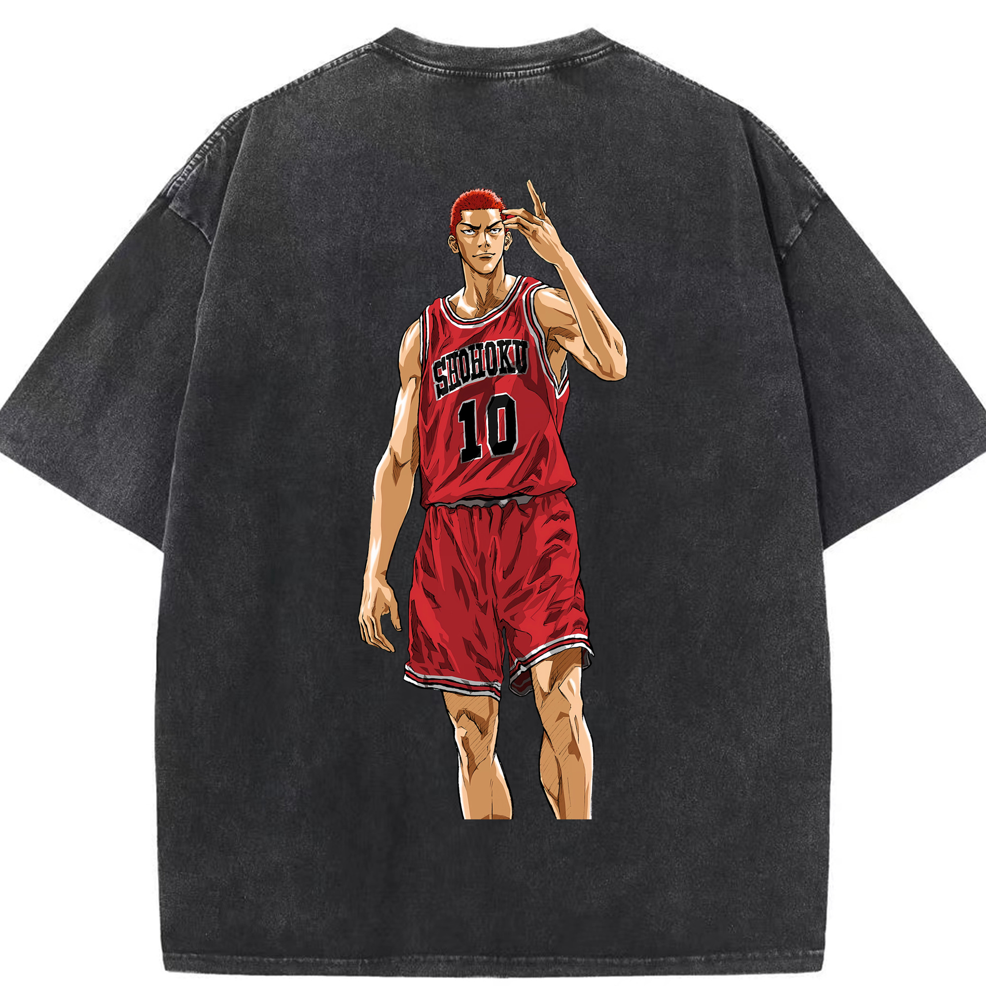 （画像用） SLAM DUNK／スラムダンク 綿100% ヴィンテージ風 半袖Tシャツ（背面プリント）