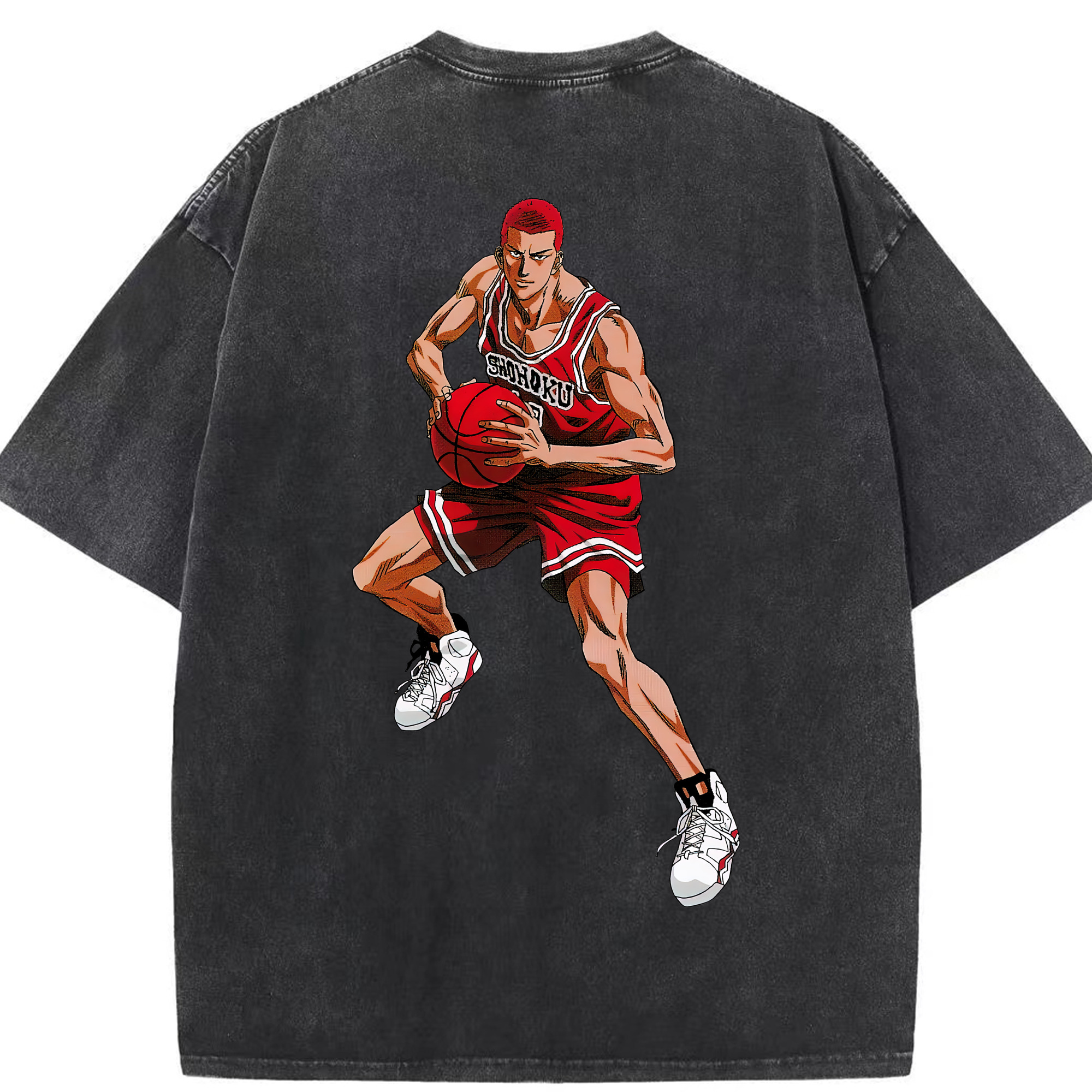 （画像用） SLAM DUNK／スラムダンク 綿100% ヴィンテージ風 半袖Tシャツ（背面プリント）