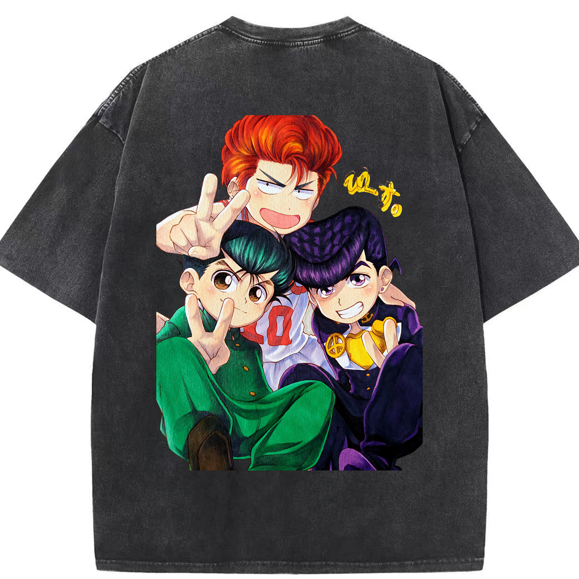 （画像用） SLAM DUNK／スラムダンク 綿100% ヴィンテージ風 半袖Tシャツ（背面プリント）