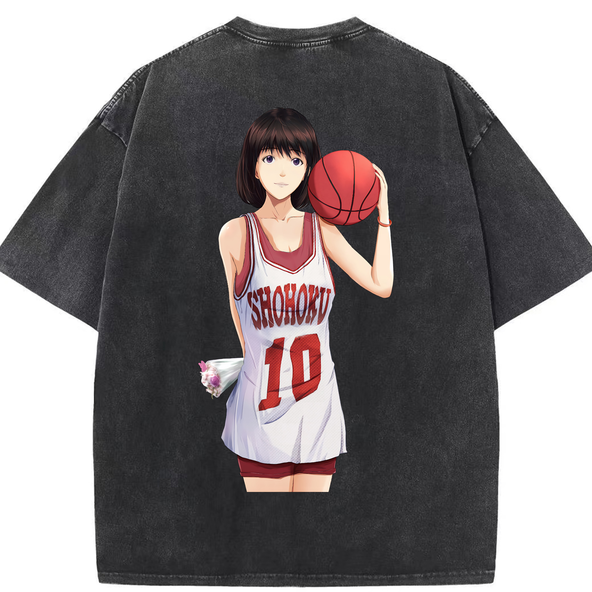 （画像用） SLAM DUNK／スラムダンク 綿100% ヴィンテージ風 半袖Tシャツ（背面プリント）