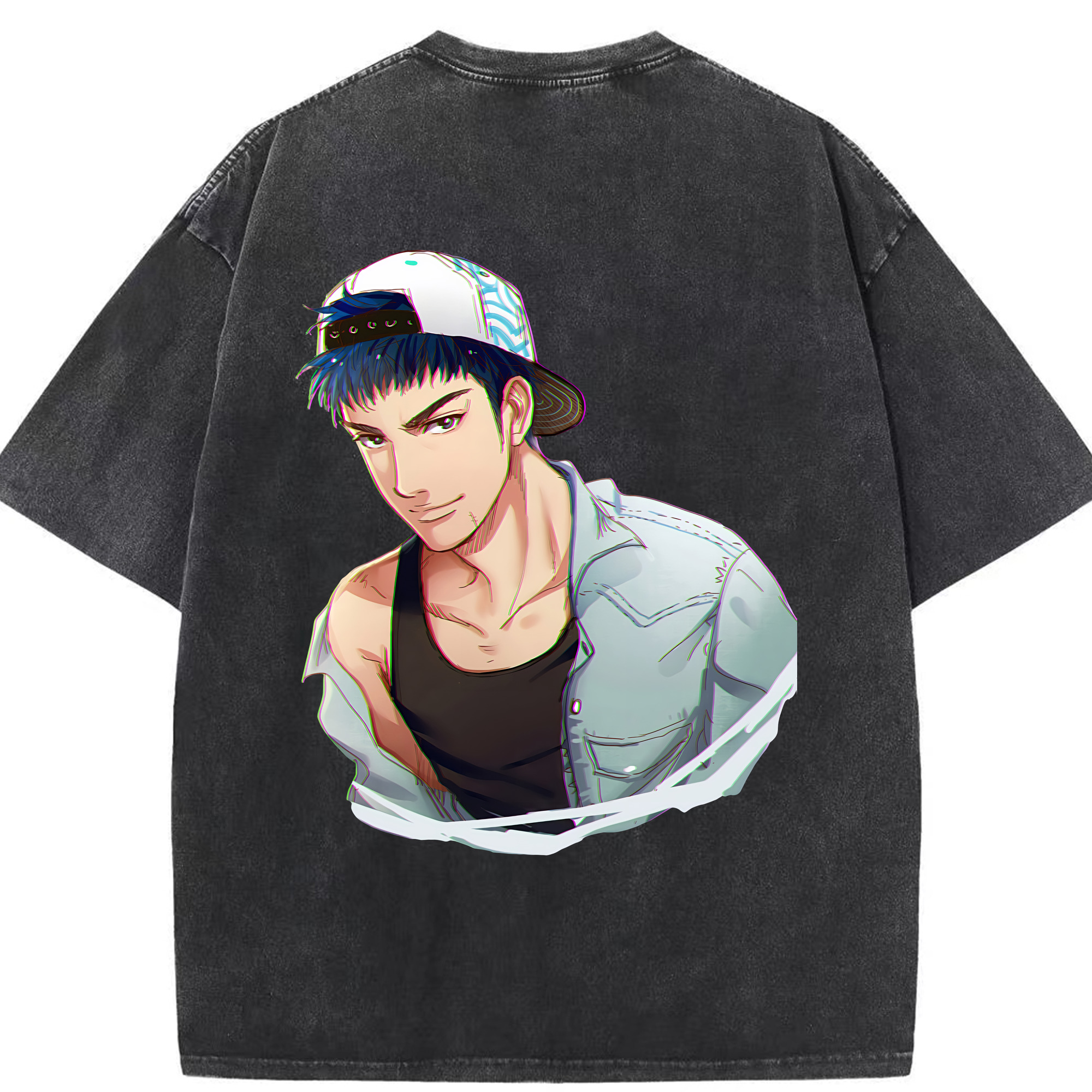 （画像用） SLAM DUNK／スラムダンク 綿100% ヴィンテージ風 半袖Tシャツ（背面プリント）