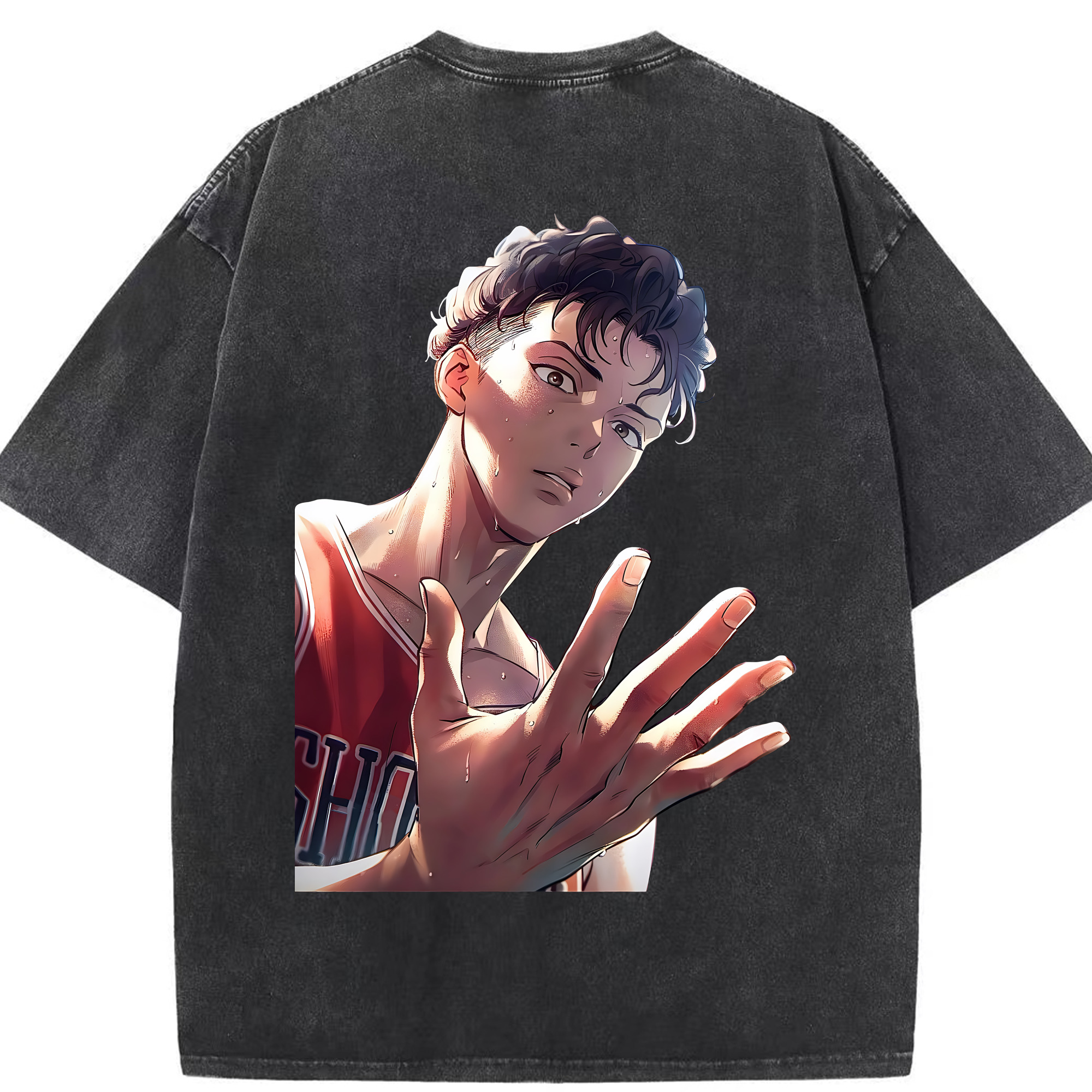 （画像用） SLAM DUNK／スラムダンク 綿100% ヴィンテージ風 半袖Tシャツ（背面プリント）