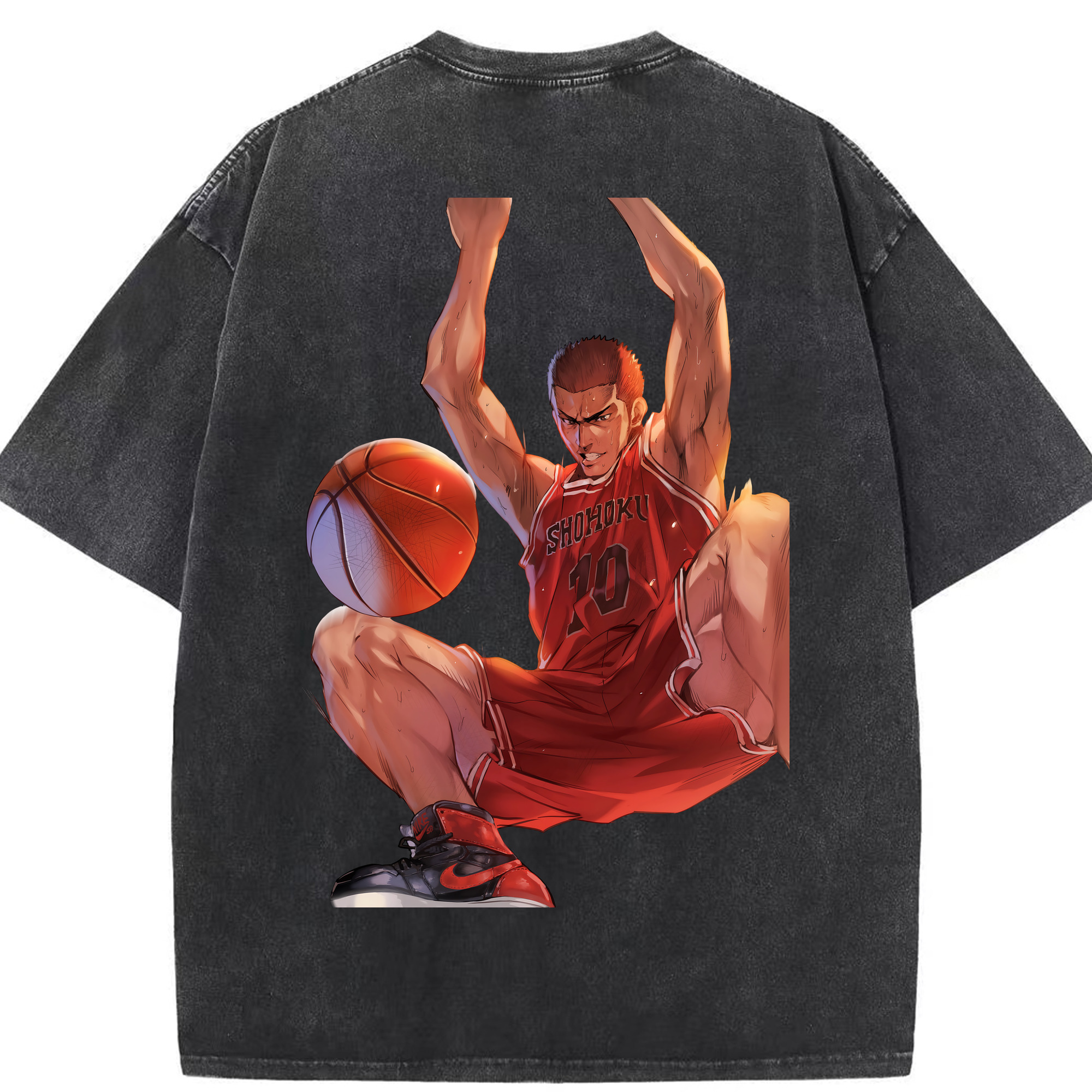 （画像用） SLAM DUNK／スラムダンク 綿100% ヴィンテージ風 半袖Tシャツ（背面プリント）