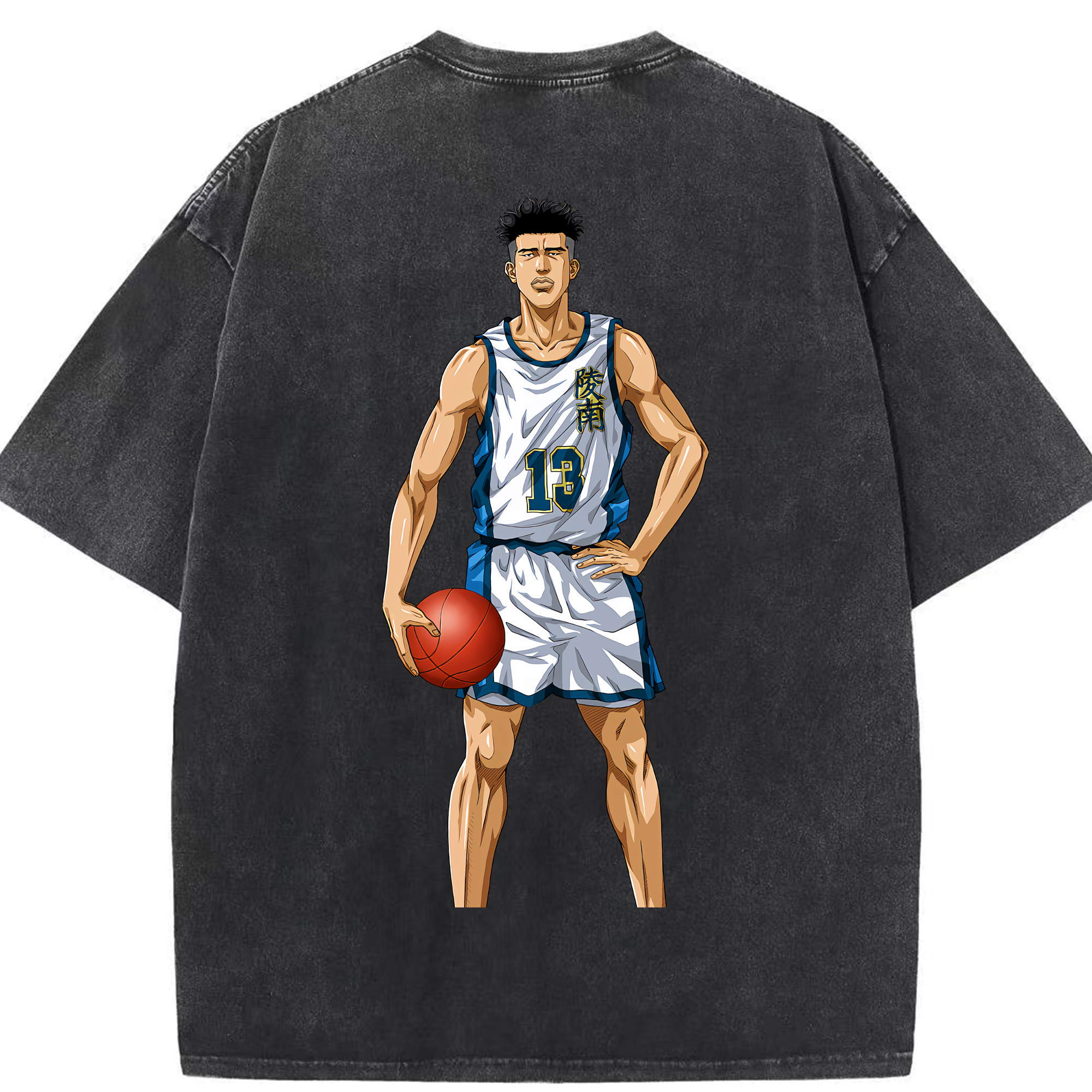 （画像用） SLAM DUNK／スラムダンク 綿100% ヴィンテージ風 半袖Tシャツ（背面プリント）