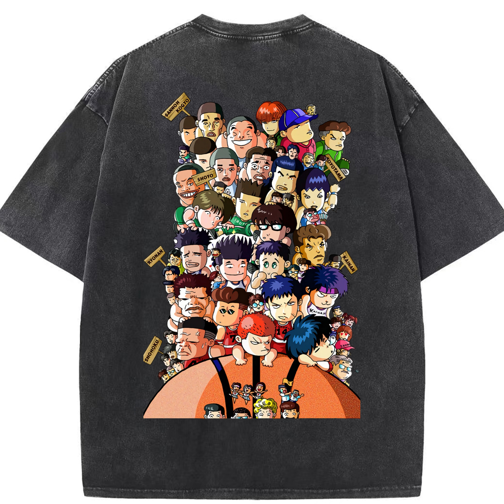 （画像用） SLAM DUNK／スラムダンク 綿100% ヴィンテージ風 半袖Tシャツ（背面プリント）