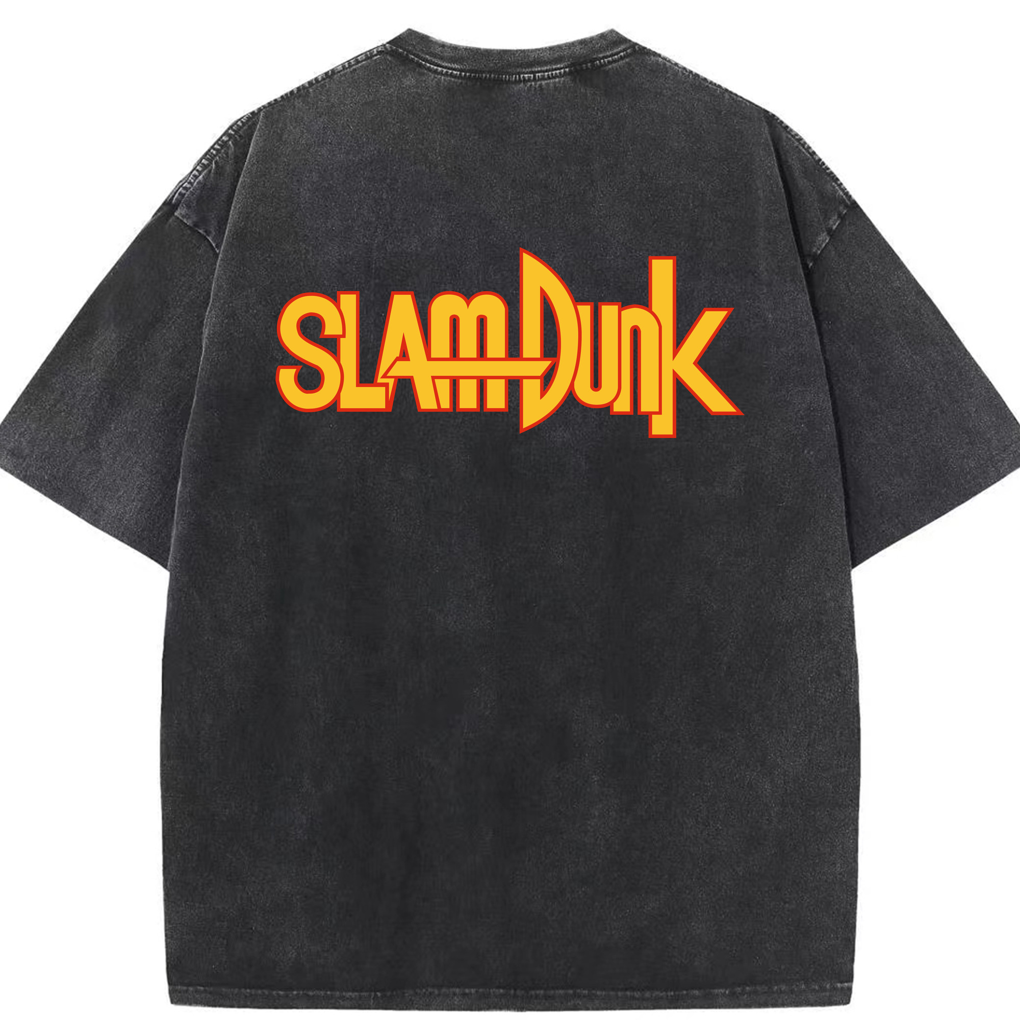 SLAM DUNK／スラムダンク 綿100% ヴィンテージ風 半袖Tシャツ（背面プリント）