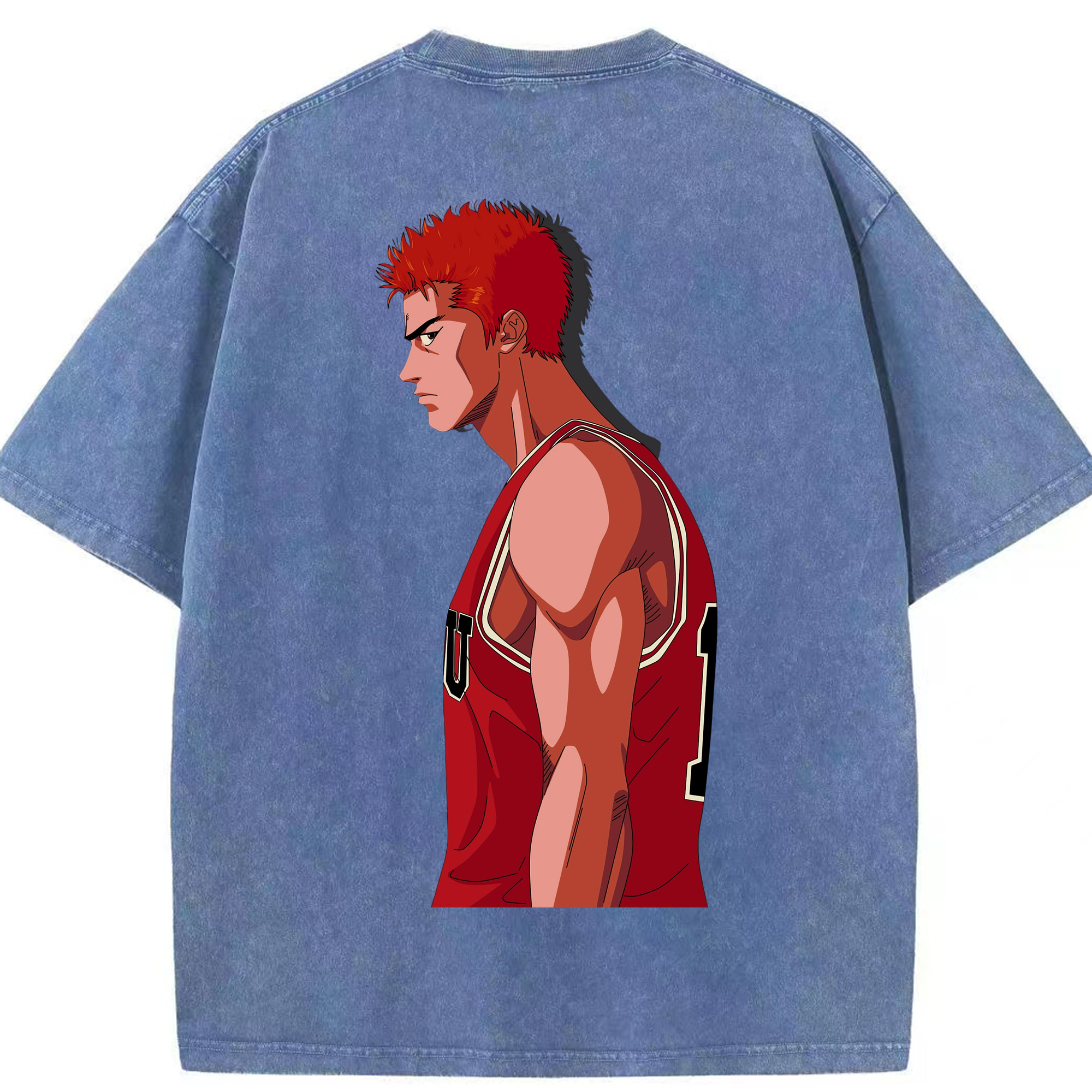 （画像用） SLAM DUNK／スラムダンク 綿100% ヴィンテージ風 半袖Tシャツ（背面プリント）