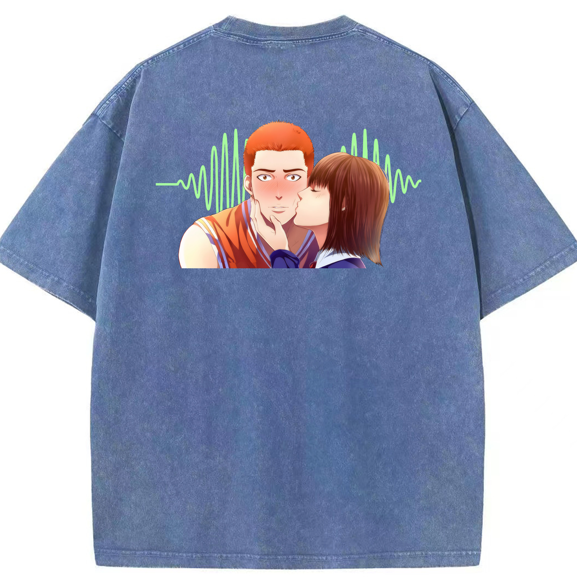 （画像用） SLAM DUNK／スラムダンク 綿100% ヴィンテージ風 半袖Tシャツ（背面プリント）