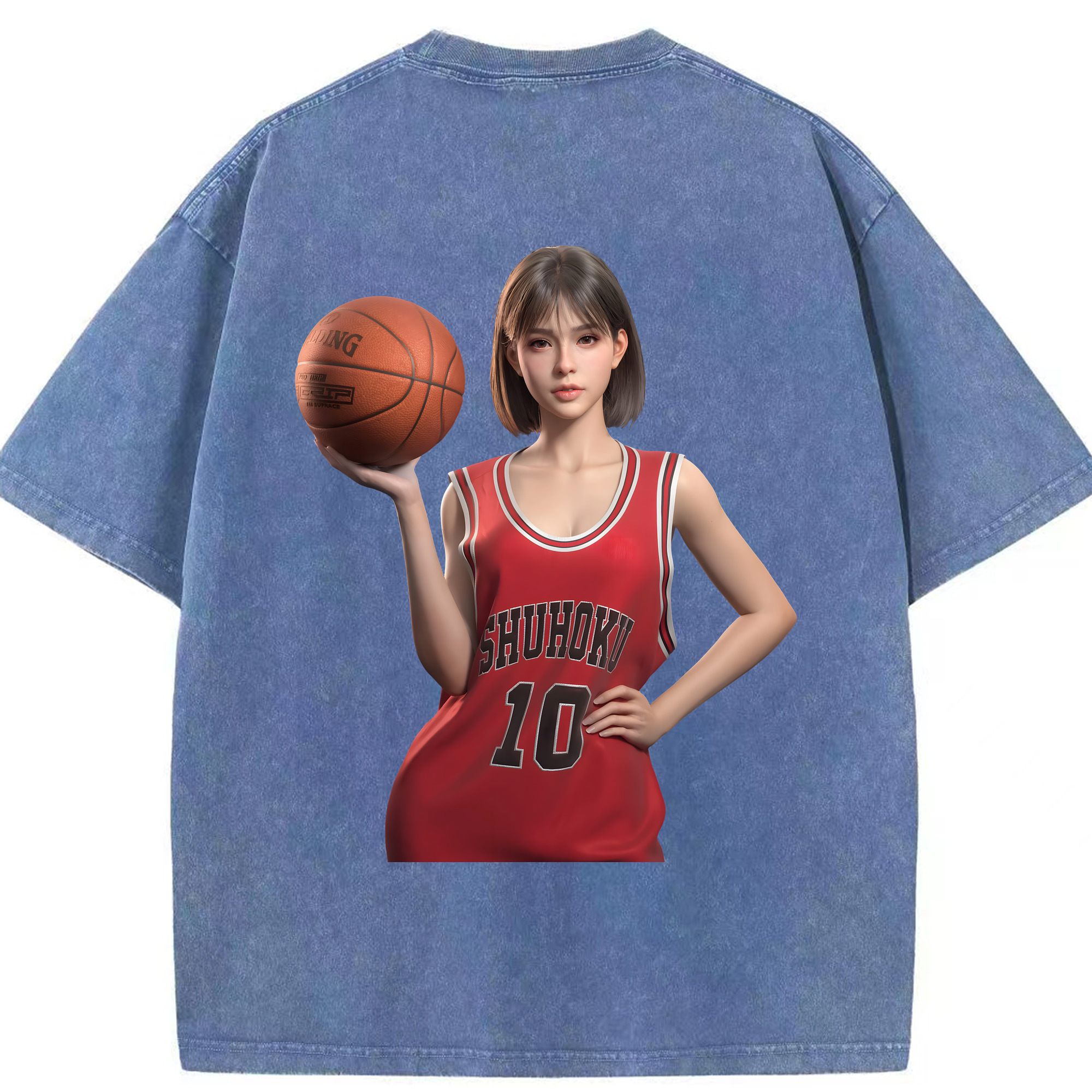 （画像用） SLAM DUNK／スラムダンク 綿100% ヴィンテージ風 半袖Tシャツ（背面プリント）