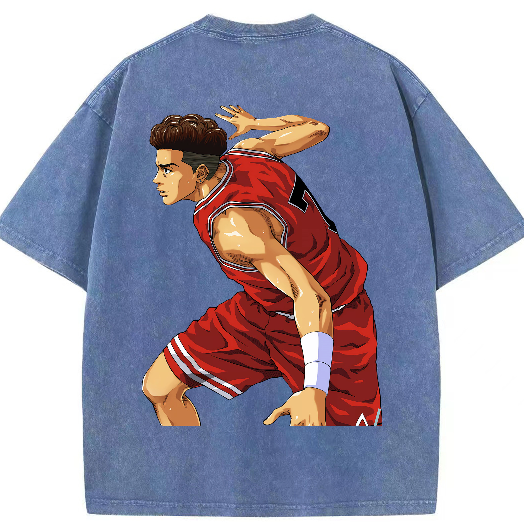 （画像用） SLAM DUNK／スラムダンク 綿100% ヴィンテージ風 半袖Tシャツ（背面プリント）