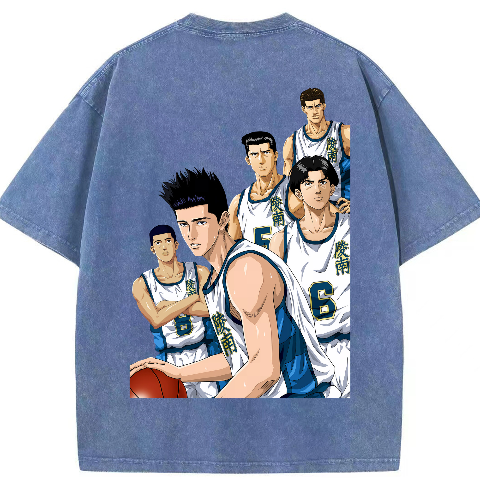（画像用） SLAM DUNK／スラムダンク 綿100% ヴィンテージ風 半袖Tシャツ（背面プリント）