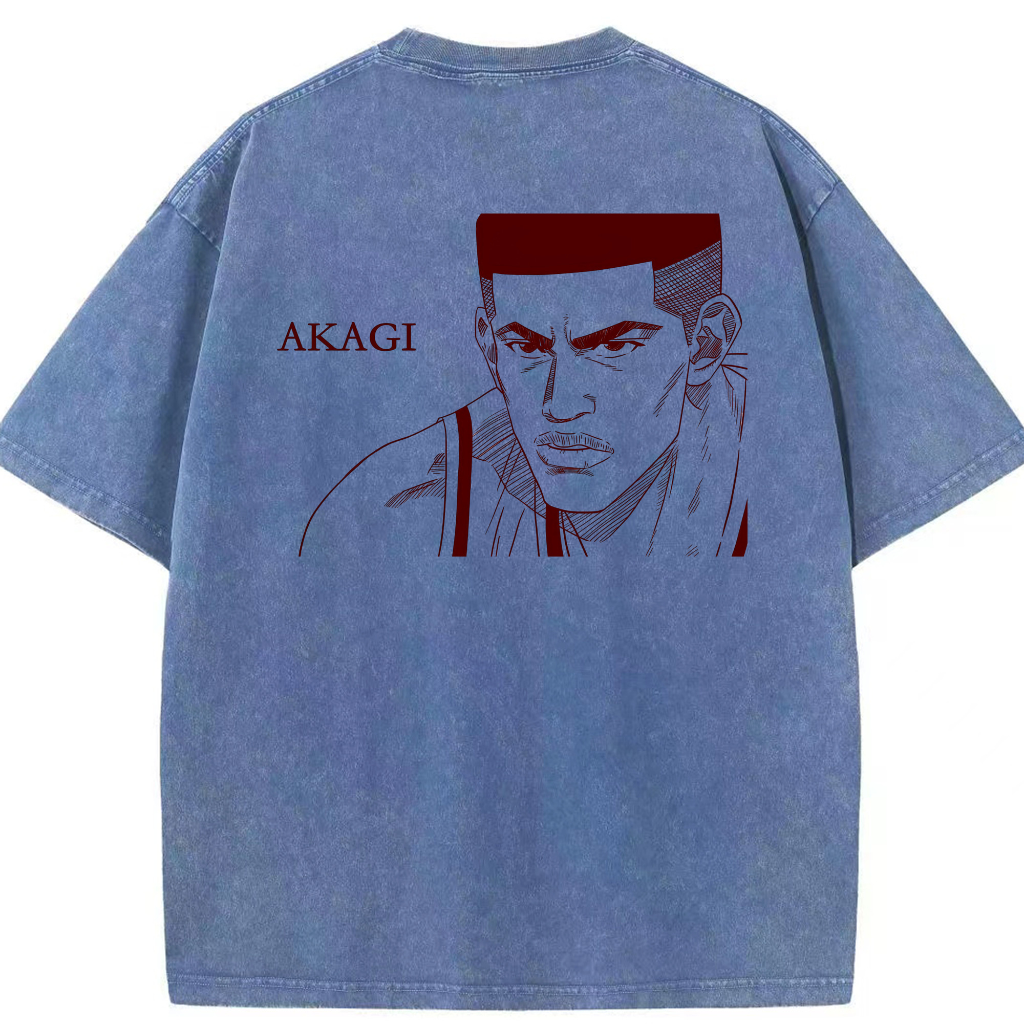 SLAM DUNK／スラムダンク 綿100% ヴィンテージ風 半袖Tシャツ（背面プリント）
