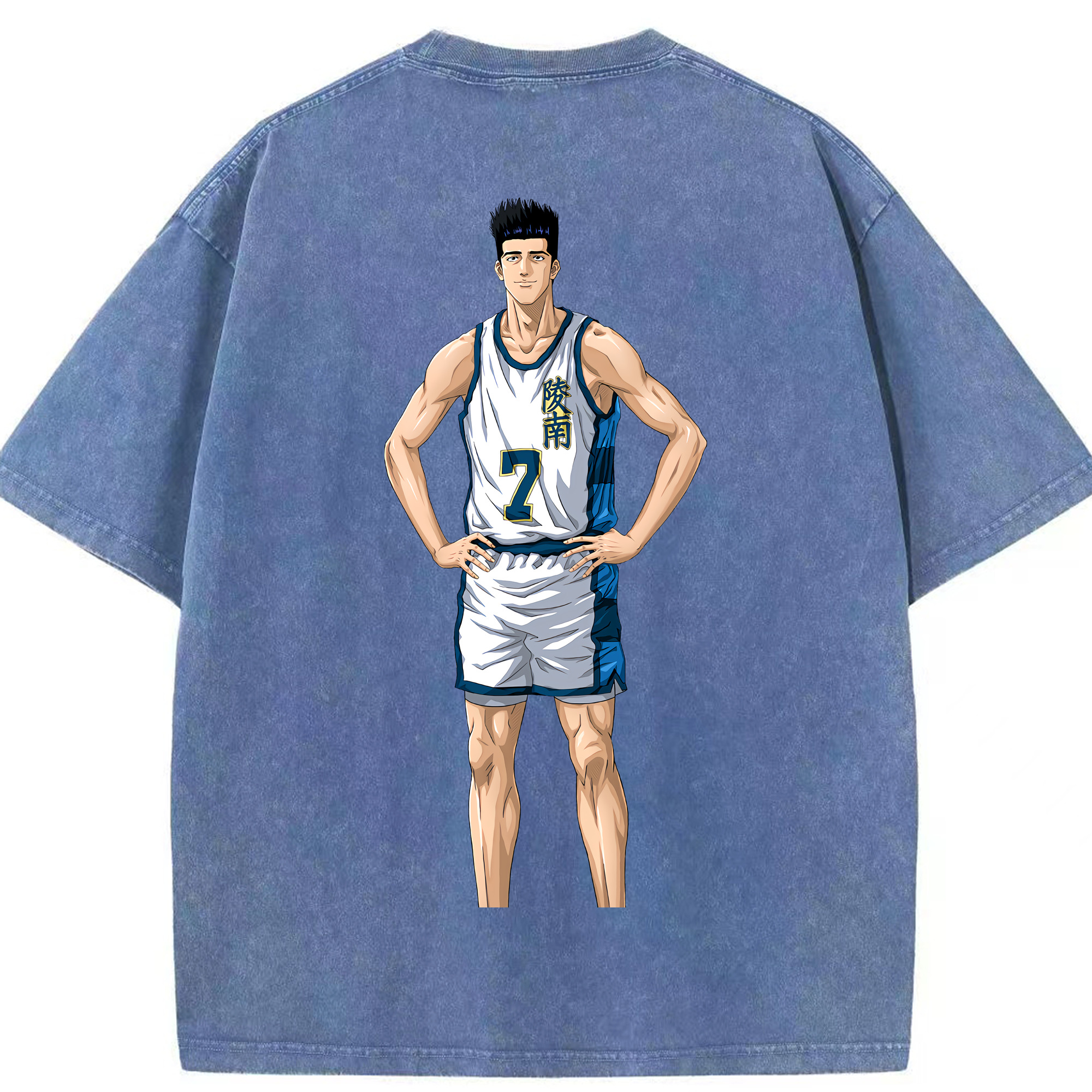 （画像用） SLAM DUNK／スラムダンク 綿100% ヴィンテージ風 半袖Tシャツ（背面プリント）