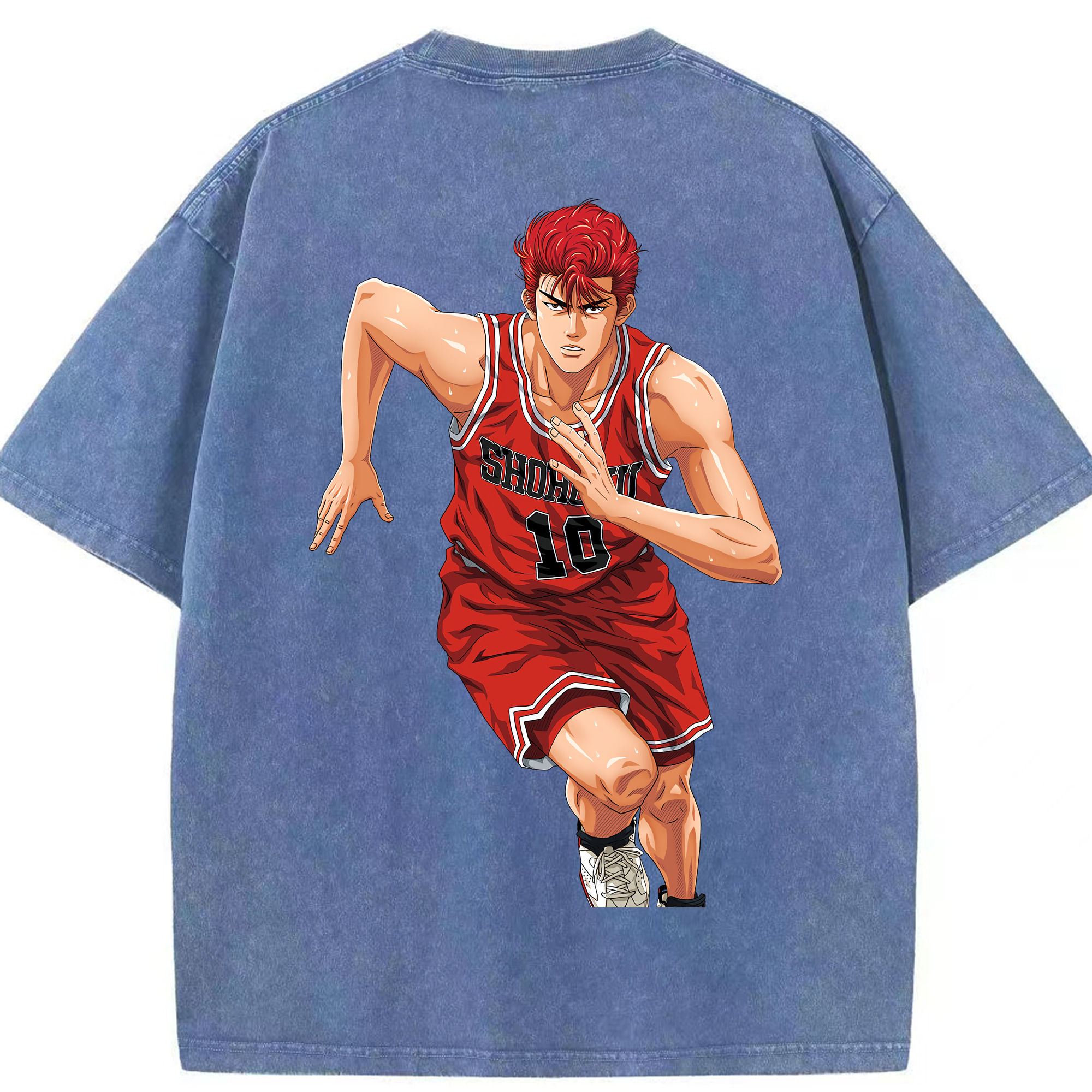 （画像用） SLAM DUNK／スラムダンク 綿100% ヴィンテージ風 半袖Tシャツ（背面プリント）