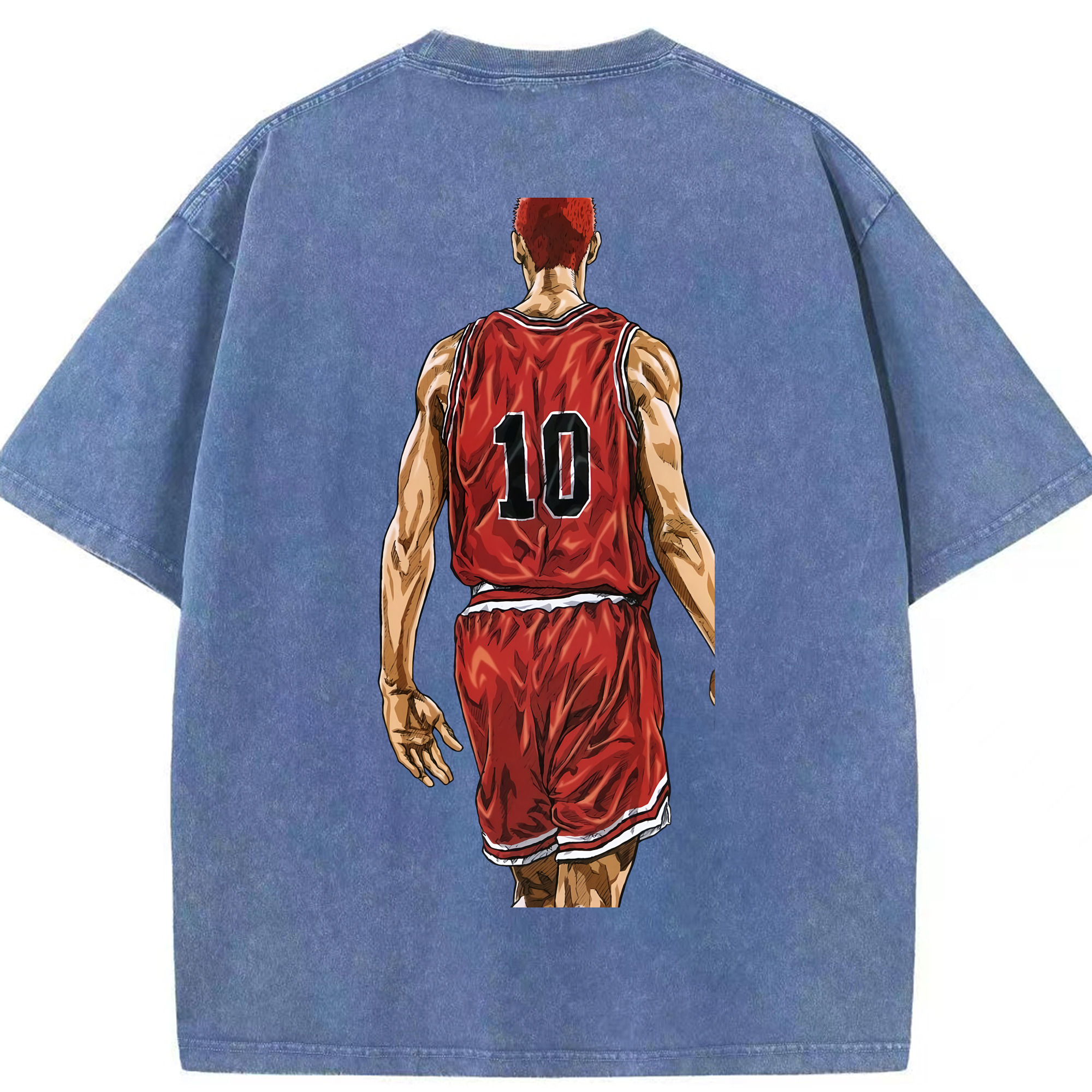 （画像用） SLAM DUNK／スラムダンク 綿100% ヴィンテージ風 半袖Tシャツ（背面プリント）