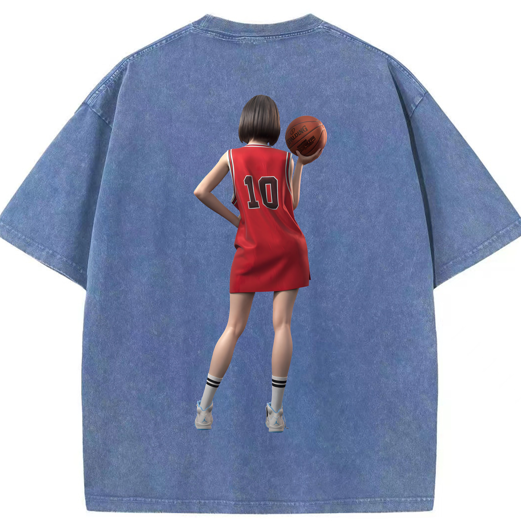 （画像用） SLAM DUNK／スラムダンク 綿100% ヴィンテージ風 半袖Tシャツ（背面プリント）