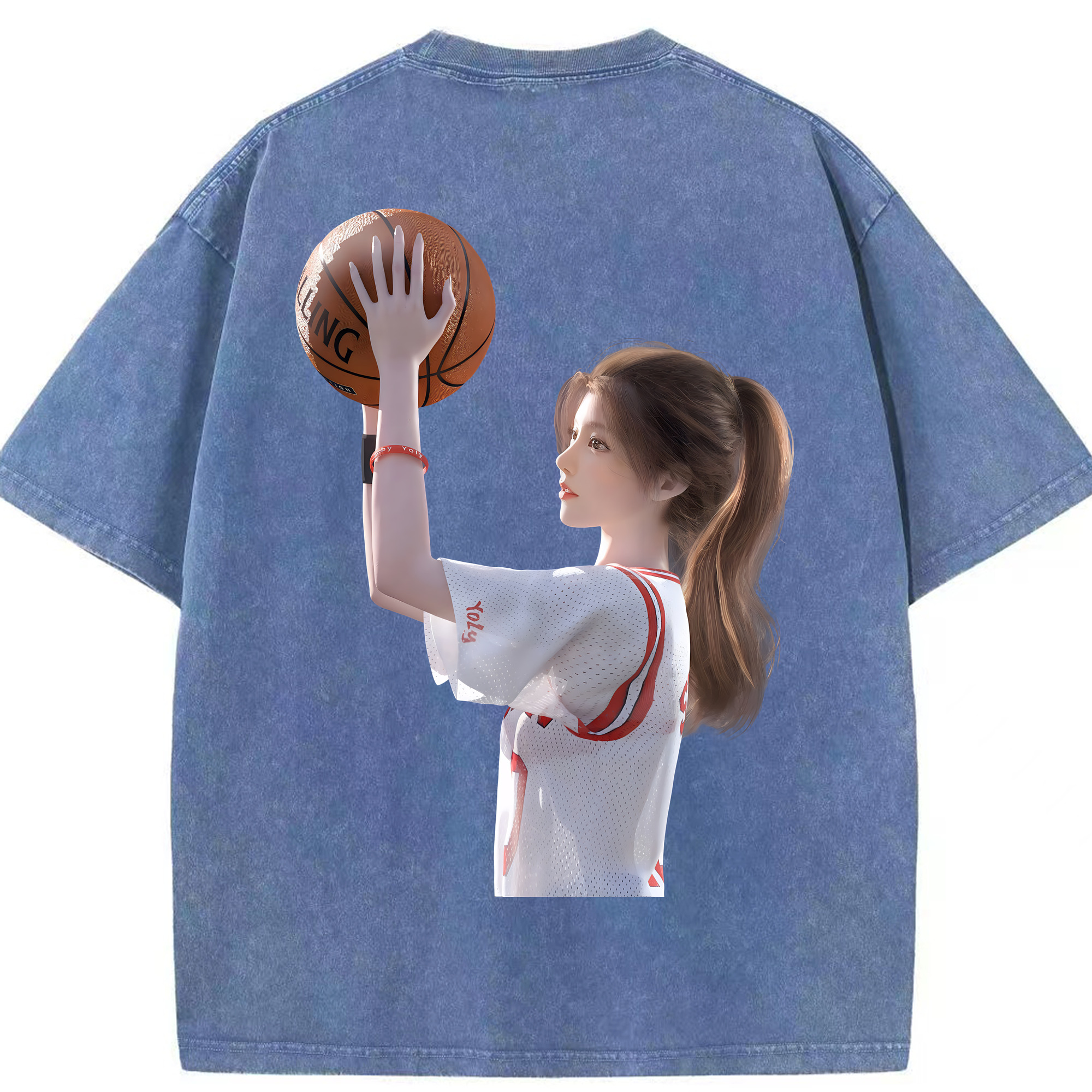 （画像用） SLAM DUNK／スラムダンク 綿100% ヴィンテージ風 半袖Tシャツ（背面プリント）