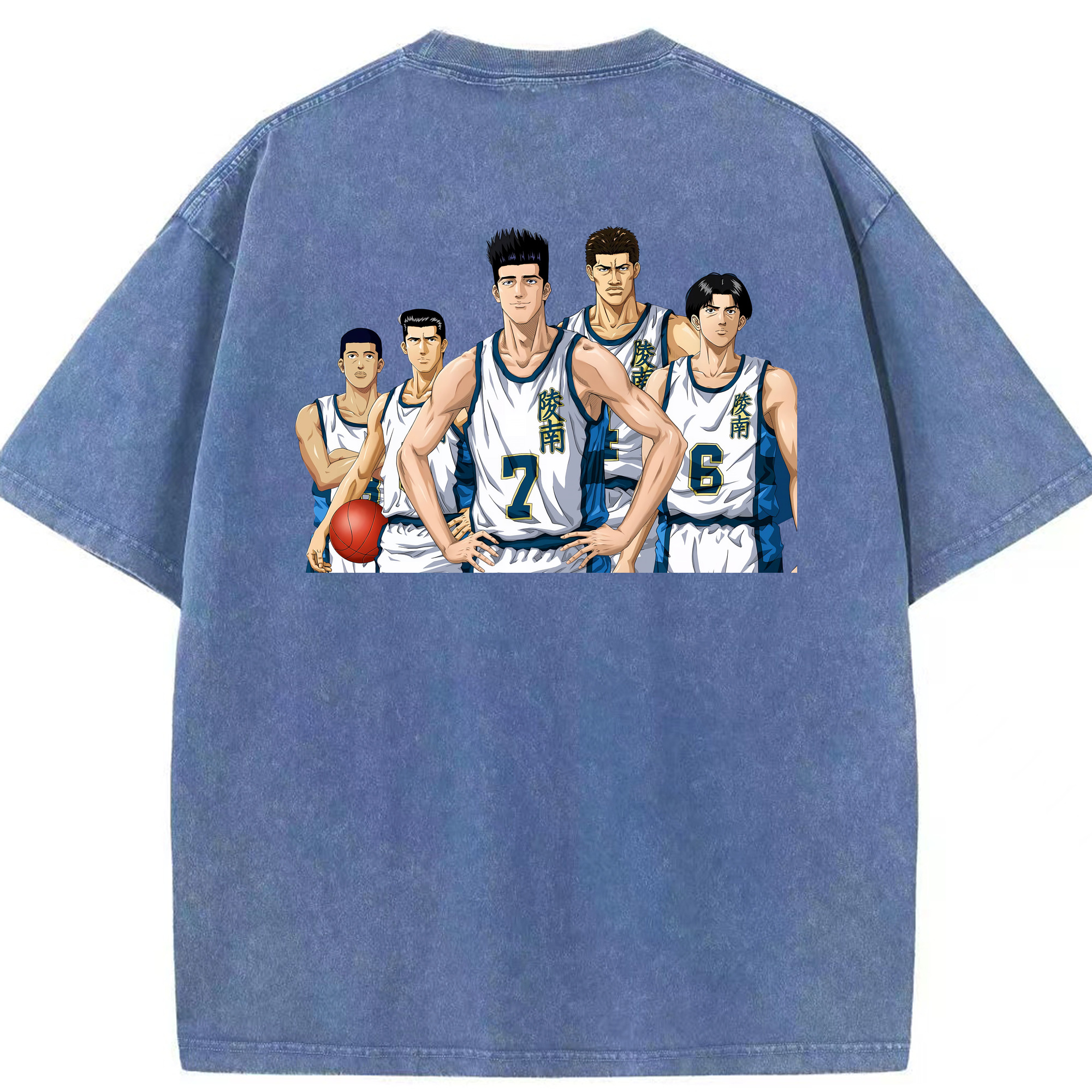 （画像用） SLAM DUNK／スラムダンク 綿100% ヴィンテージ風 半袖Tシャツ（背面プリント）
