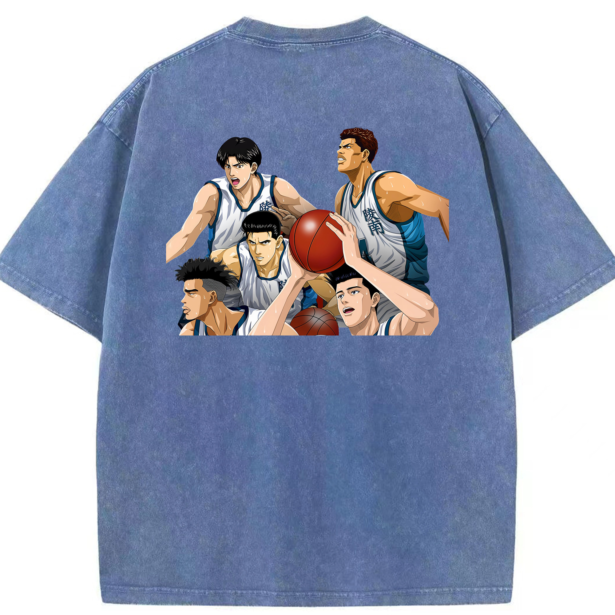 （画像用） SLAM DUNK／スラムダンク 綿100% ヴィンテージ風 半袖Tシャツ（背面プリント）