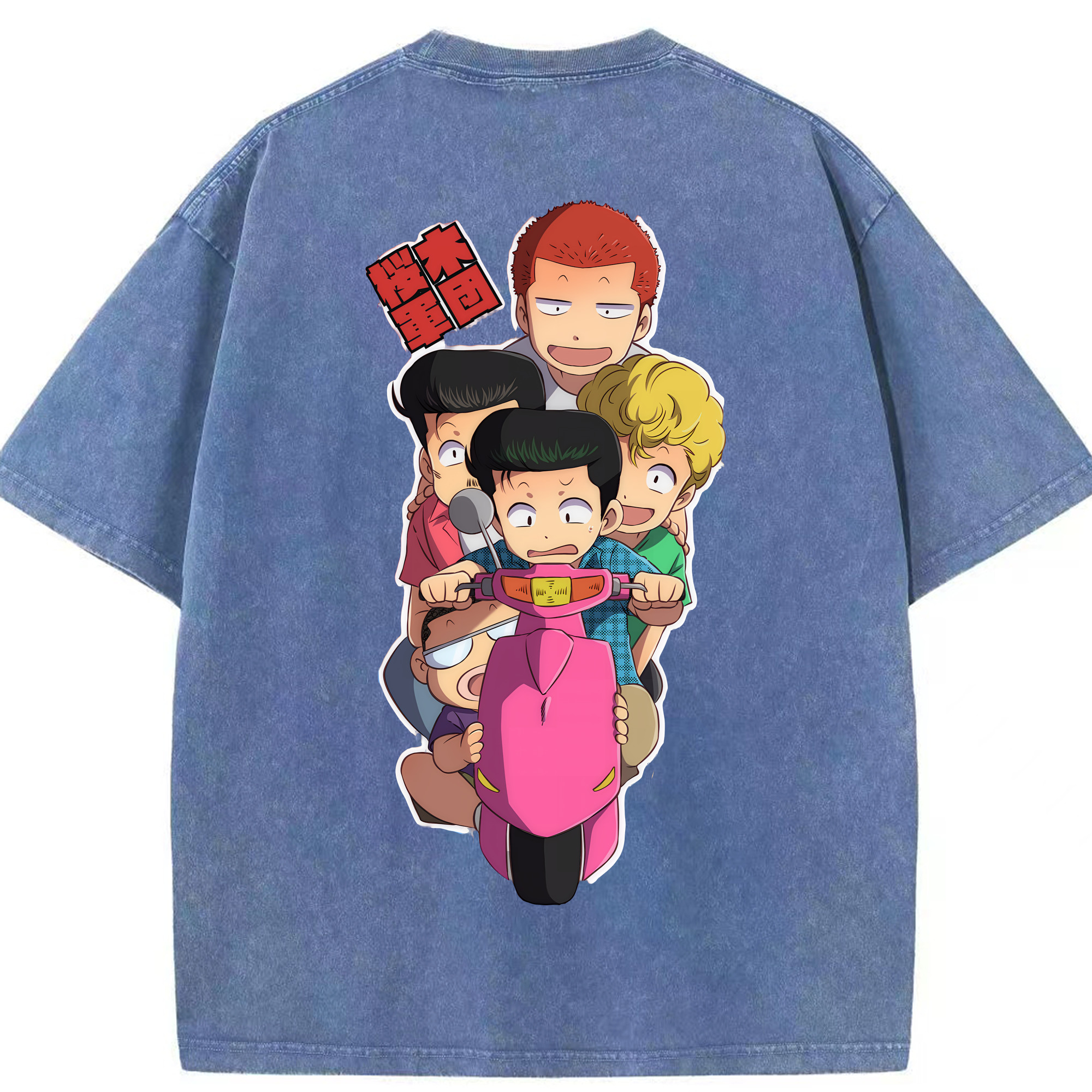 （画像用） SLAM DUNK／スラムダンク 綿100% ヴィンテージ風 半袖Tシャツ（背面プリント）