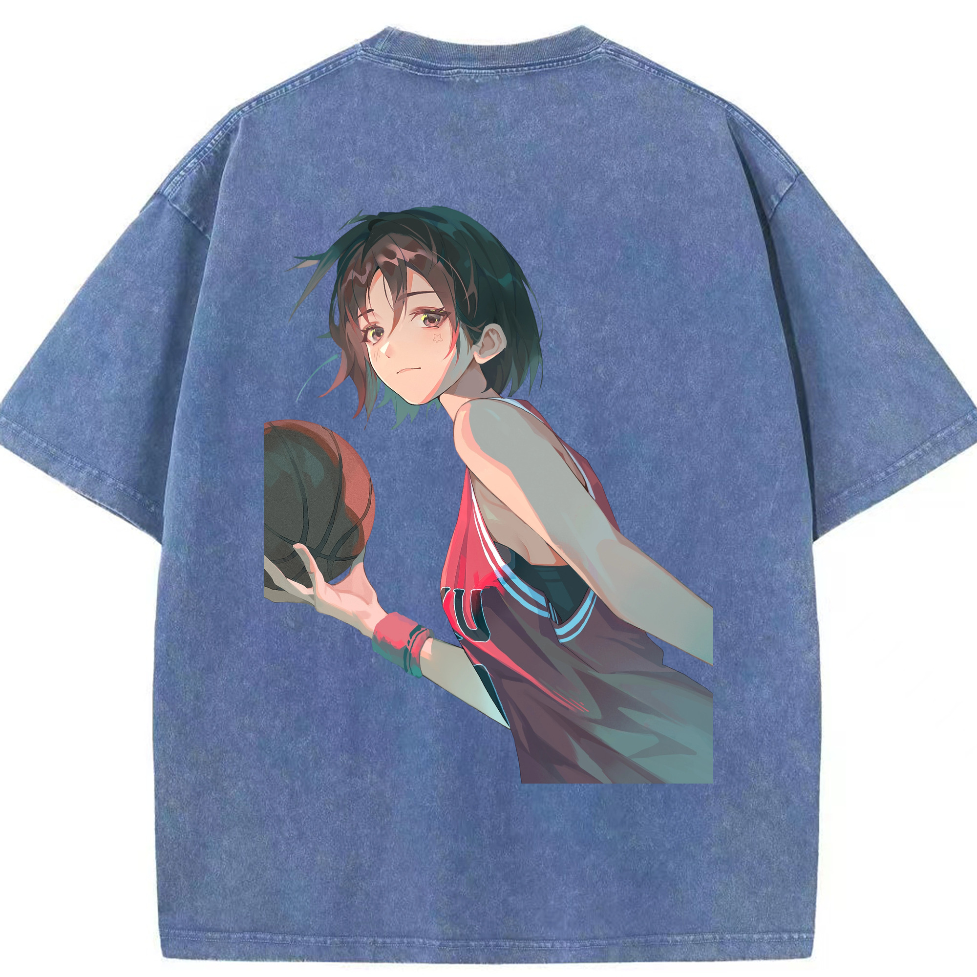 SLAM DUNK／スラムダンク 綿100% ヴィンテージ風 半袖Tシャツ（背面プリント）
