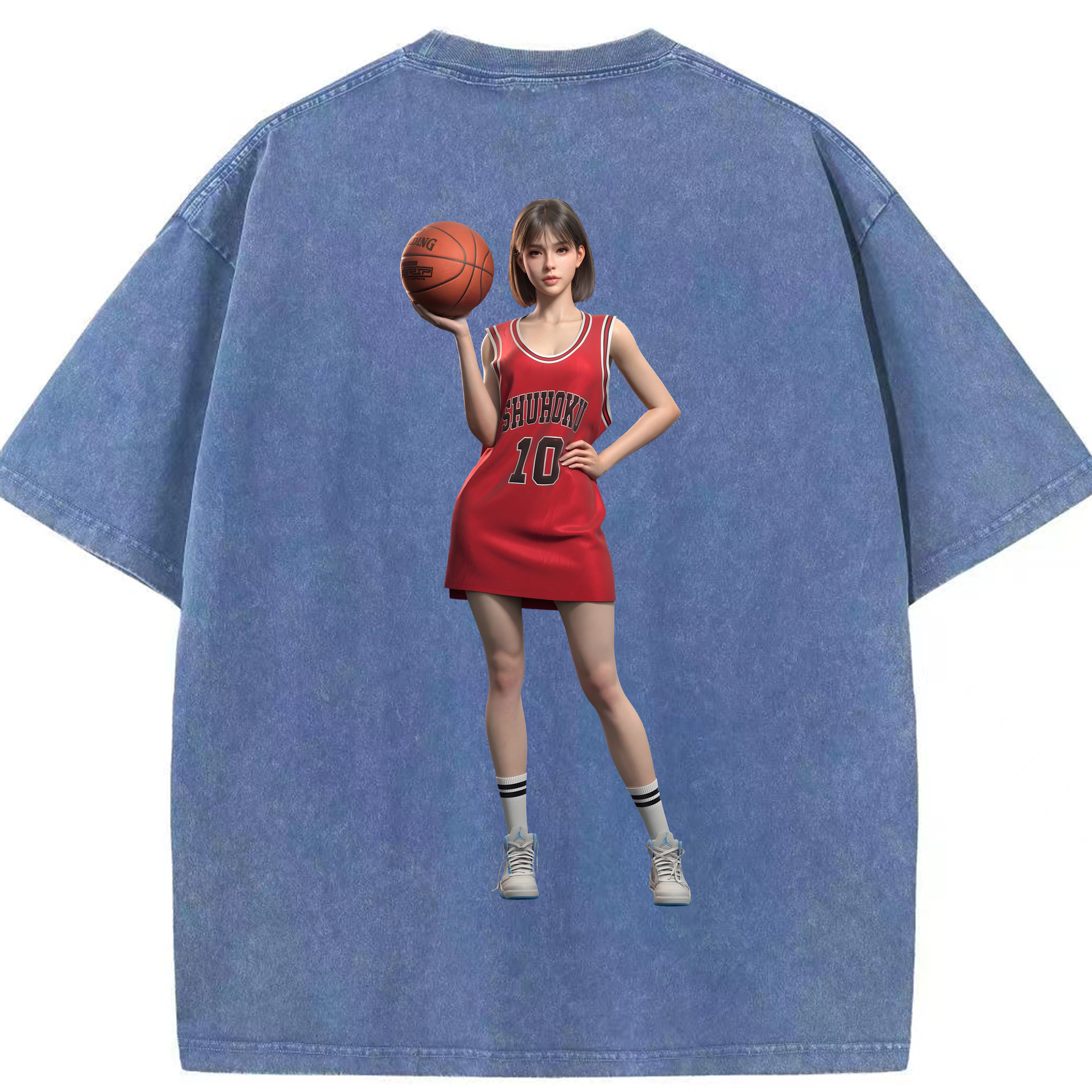 （画像用） SLAM DUNK／スラムダンク 綿100% ヴィンテージ風 半袖Tシャツ（背面プリント）