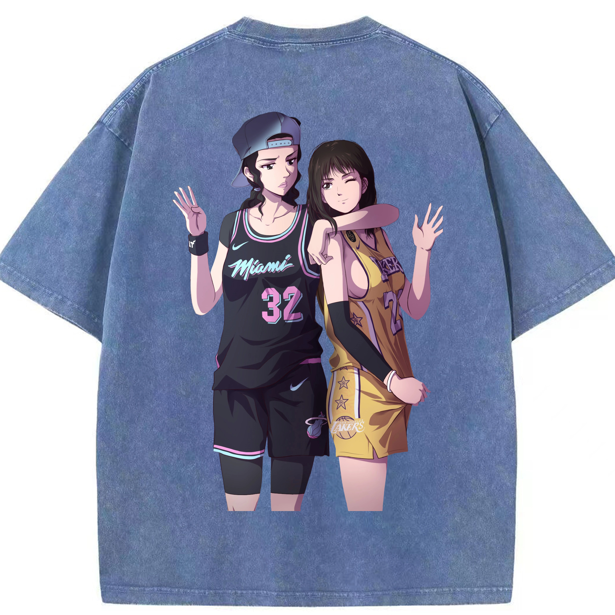 （画像用） SLAM DUNK／スラムダンク 綿100% ヴィンテージ風 半袖Tシャツ（背面プリント）