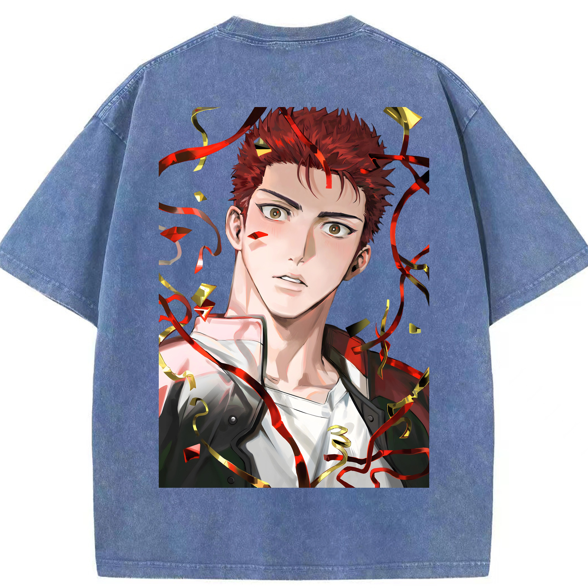 （画像用） SLAM DUNK／スラムダンク 綿100% ヴィンテージ風 半袖Tシャツ（背面プリント）