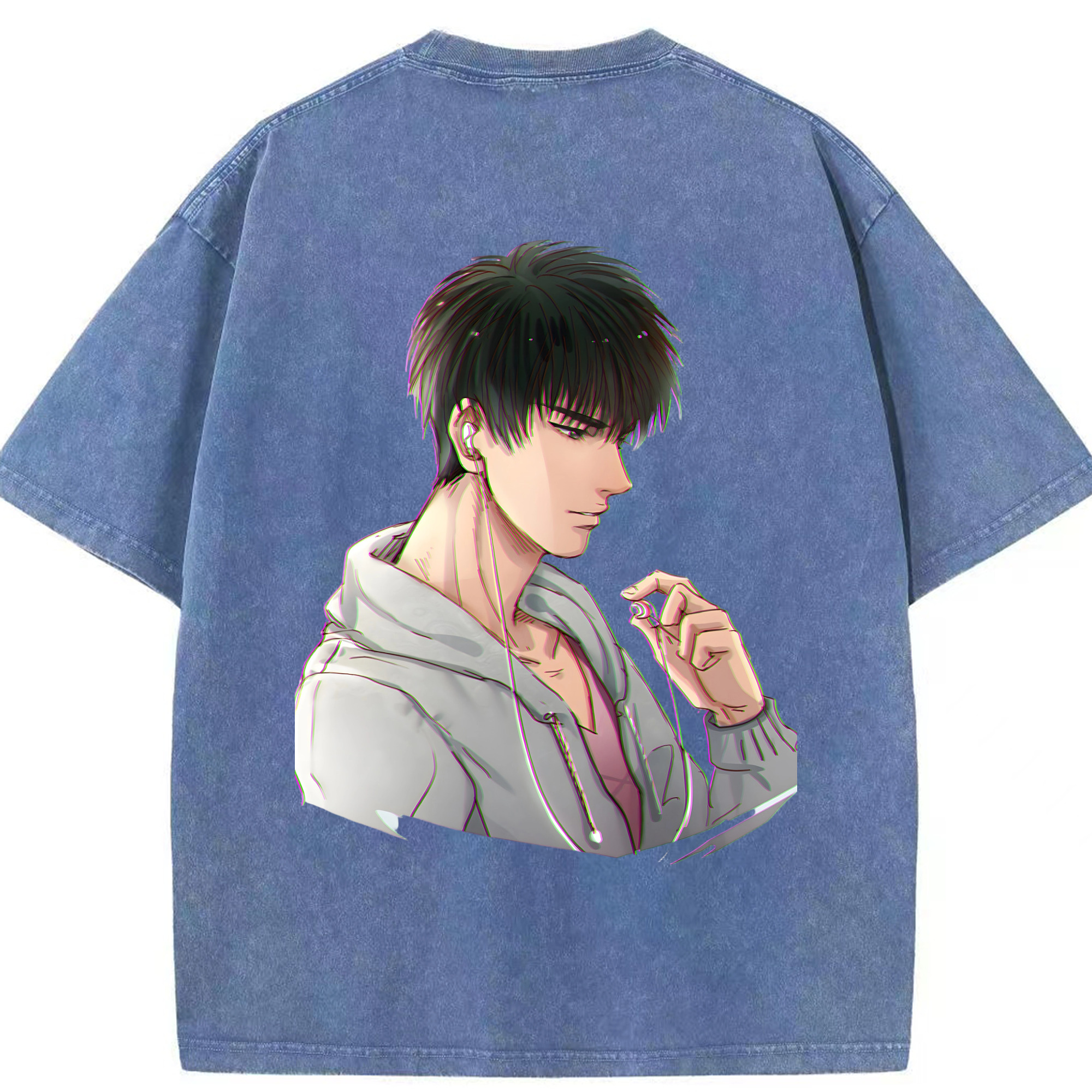 （画像用） SLAM DUNK／スラムダンク 綿100% ヴィンテージ風 半袖Tシャツ（背面プリント）