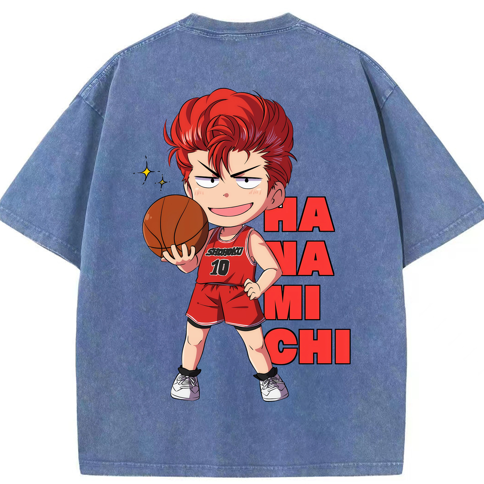 （画像用） SLAM DUNK／スラムダンク 綿100% ヴィンテージ風 半袖Tシャツ（背面プリント）