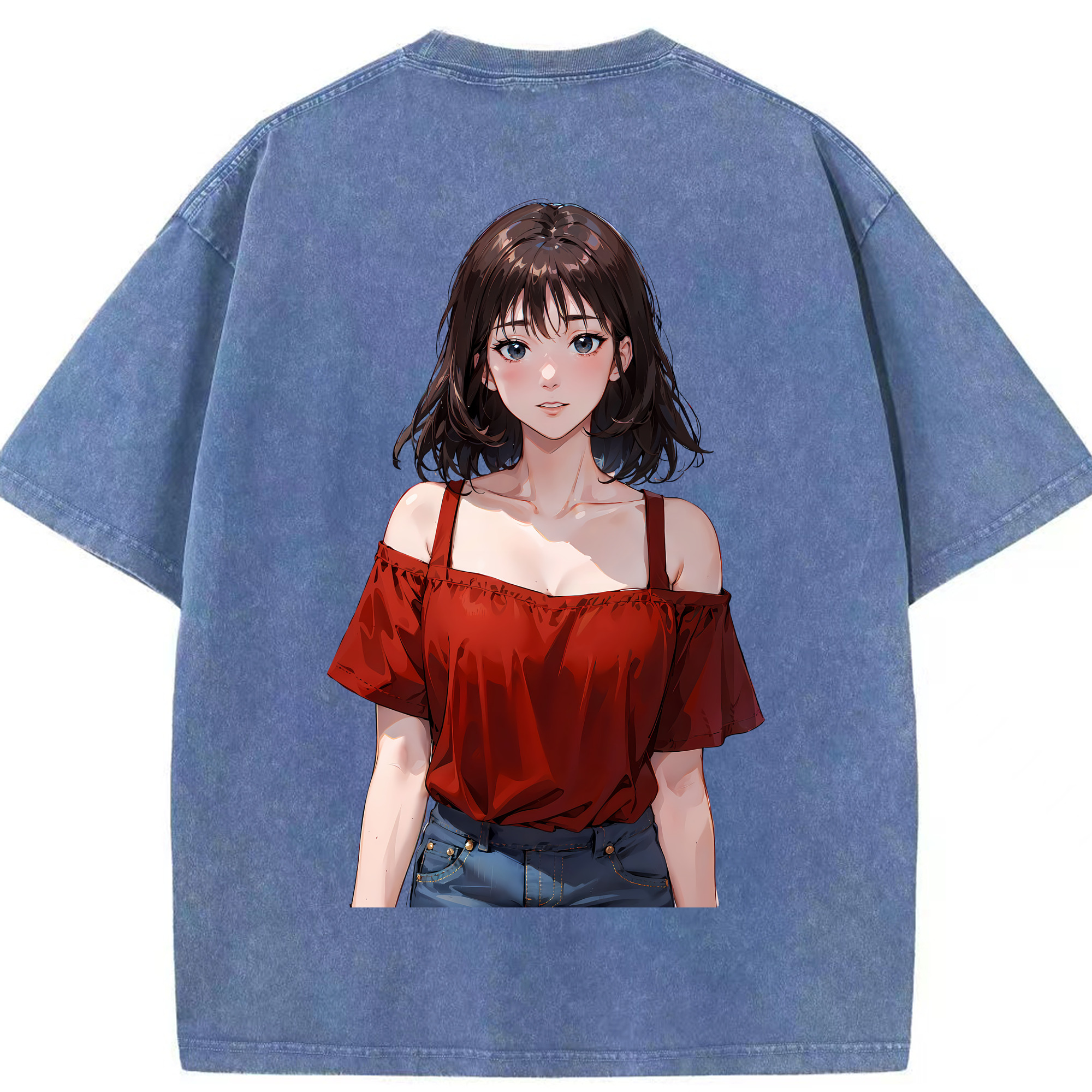 （画像用） SLAM DUNK／スラムダンク 綿100% ヴィンテージ風 半袖Tシャツ（背面プリント）