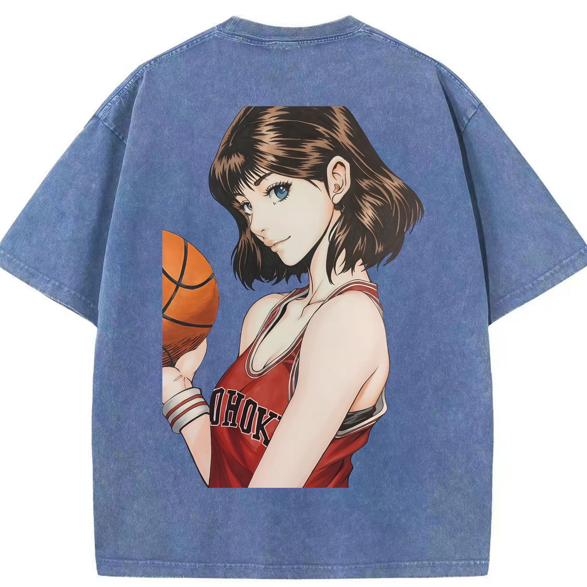 （画像用） SLAM DUNK／スラムダンク 綿100% ヴィンテージ風 半袖Tシャツ（背面プリント）
