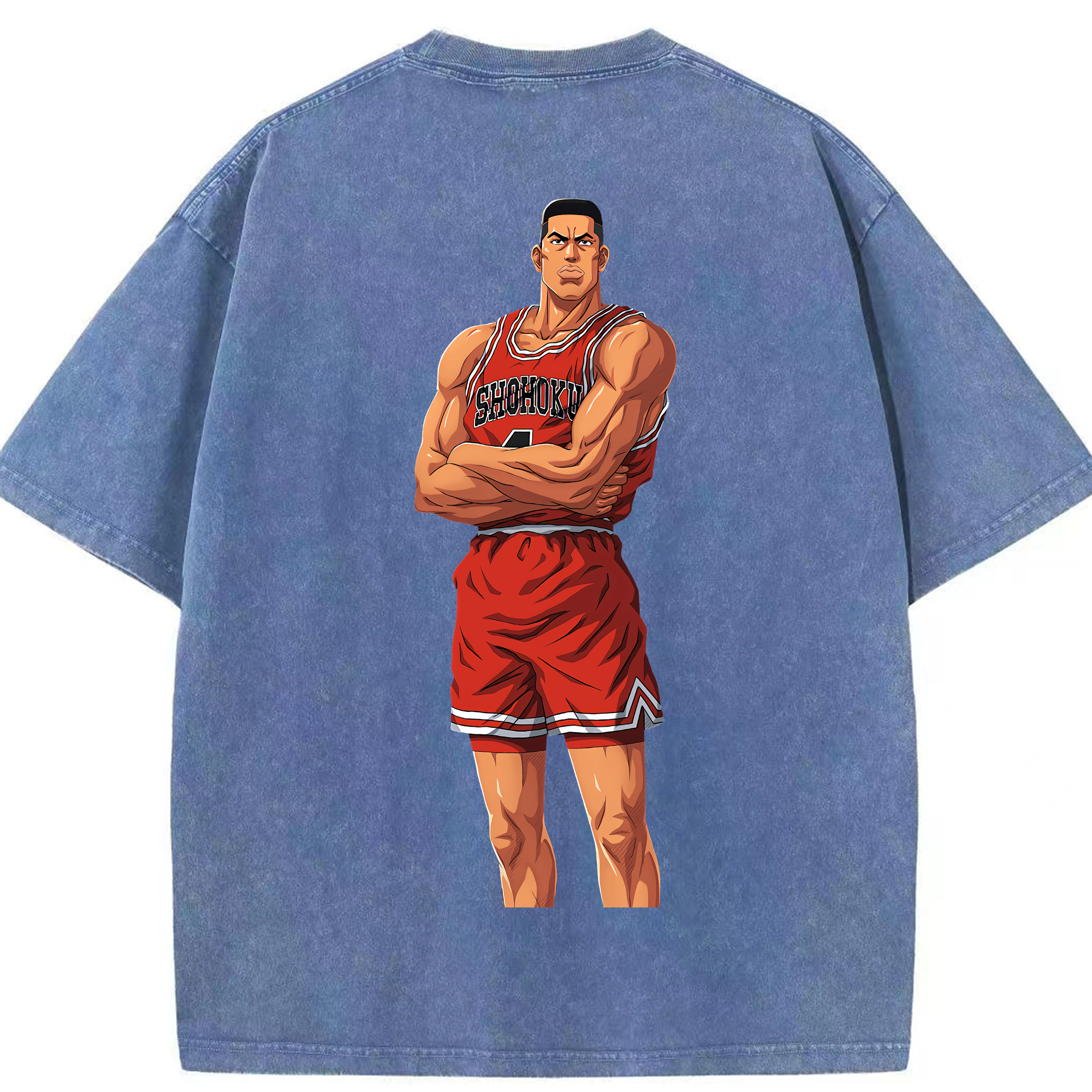 （画像用） SLAM DUNK／スラムダンク 綿100% ヴィンテージ風 半袖Tシャツ（背面プリント）
