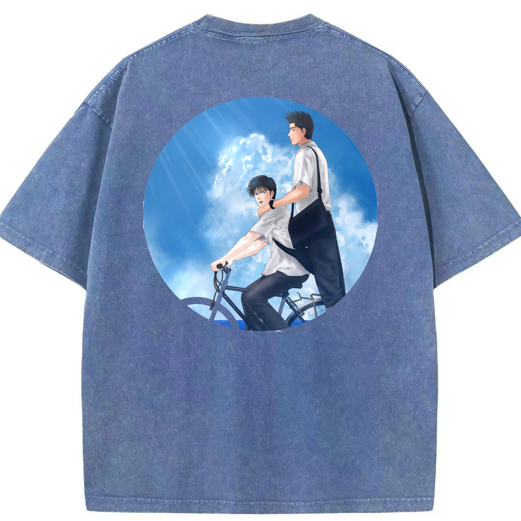 （画像用） SLAM DUNK／スラムダンク 綿100% ヴィンテージ風 半袖Tシャツ（背面プリント）