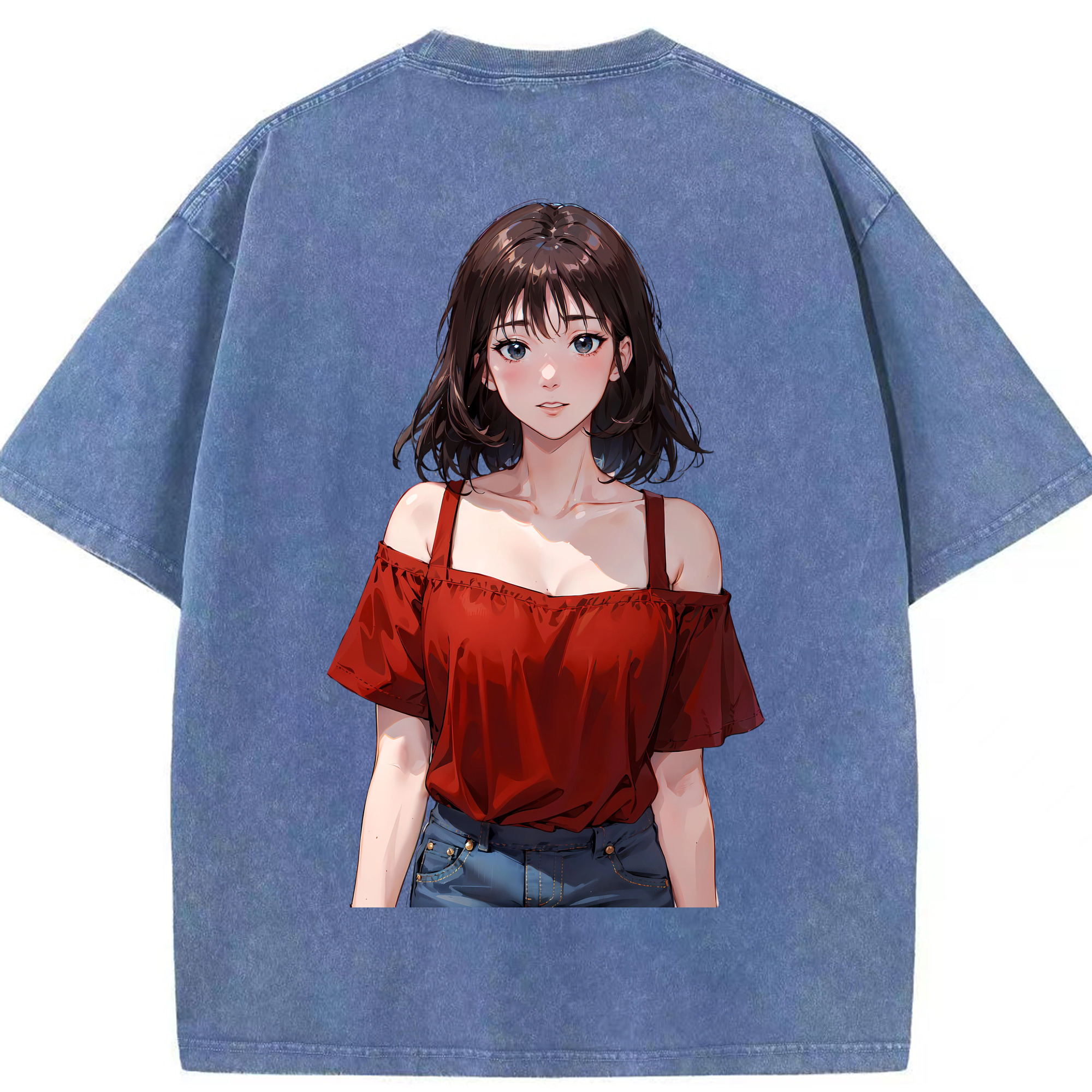 SLAM DUNK／スラムダンク 綿100% ヴィンテージ風 半袖Tシャツ（背面プリント）